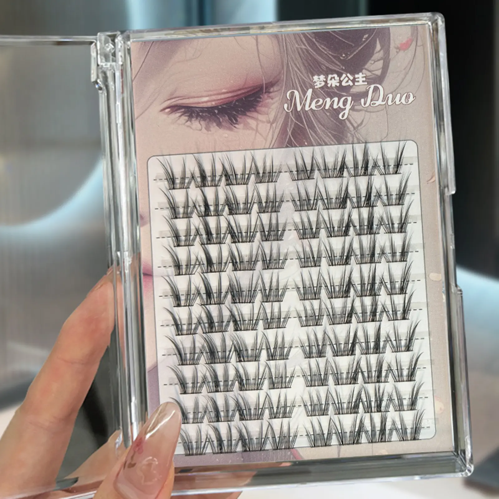80Pcs Natural False Eyelashes - Realistic Wispy Lash Clusters for Effortless Beauty, Beginner-Friendly False Lashes