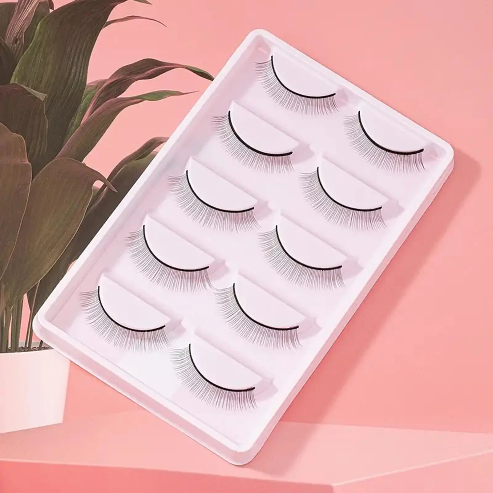 5 Pairs Curl Long Extension False Eyelashes Dramatic Thick No Irritation Dense Artificial Eyelashes for Home DIY Makeup Tools
