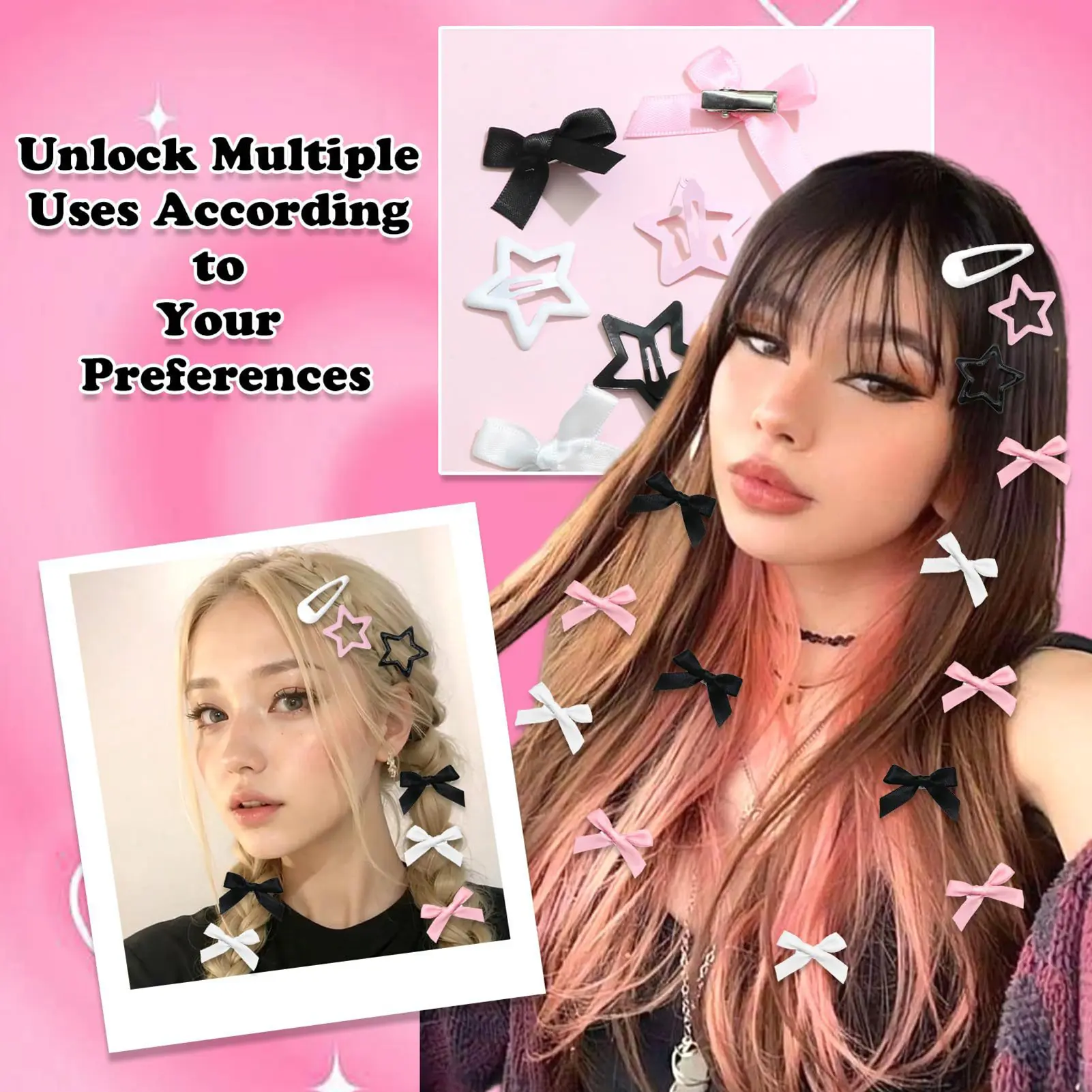 36Pcs Hairpin Sweet Ballet Ribbon Clip Bangs Clip Korean Version Of Female Mini Hairpin Catch Female Colored Ballet Headdres
