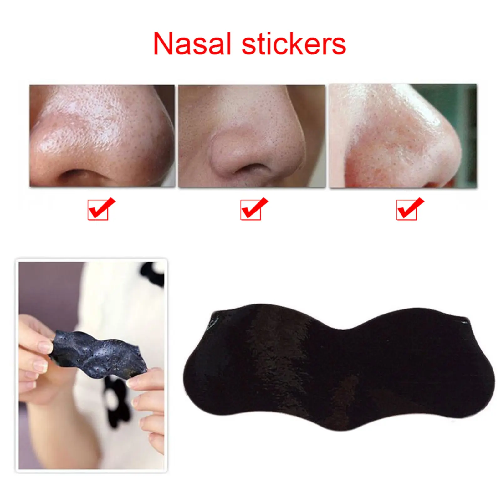 10pcs Nasal Stickers Black Head Nose Strips Deep Cleansing Pore Unclogging Pore Strips Black Head Remover