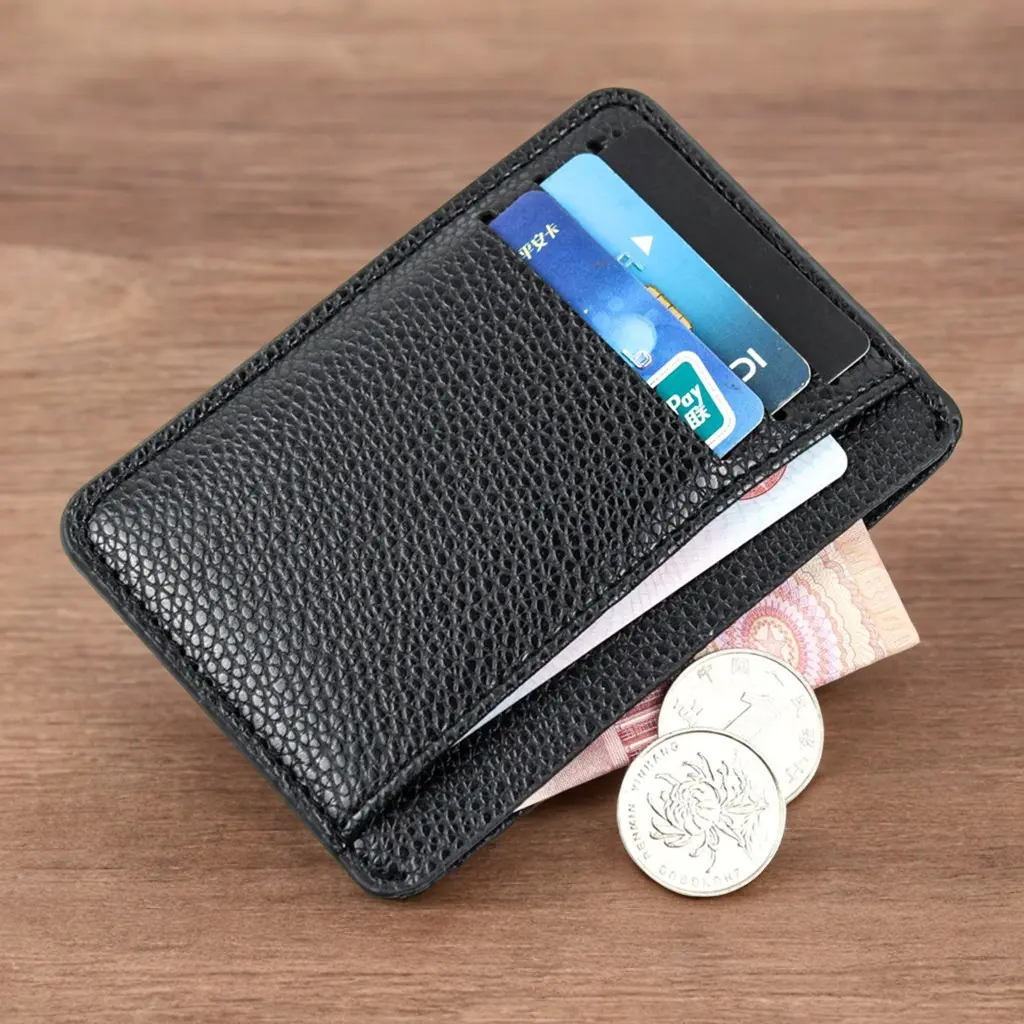 ID Cards Purse Holders PU Leather Coin Purse Portable Short Wallet Ultra-Thin Card Holder Bussiness Cards Holder for Men Women