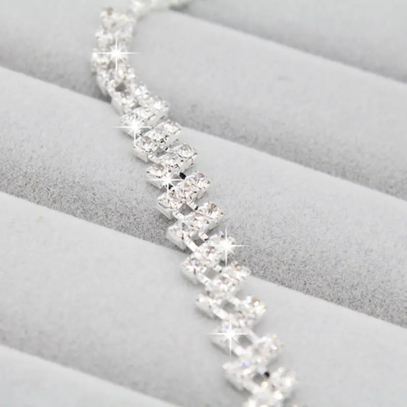 Sumptuous Bridal Wedding Jewelry Crystal Rhinestone Shiny Elegant Necklace Earring Set Gift Diamante Necklace & Earring Set