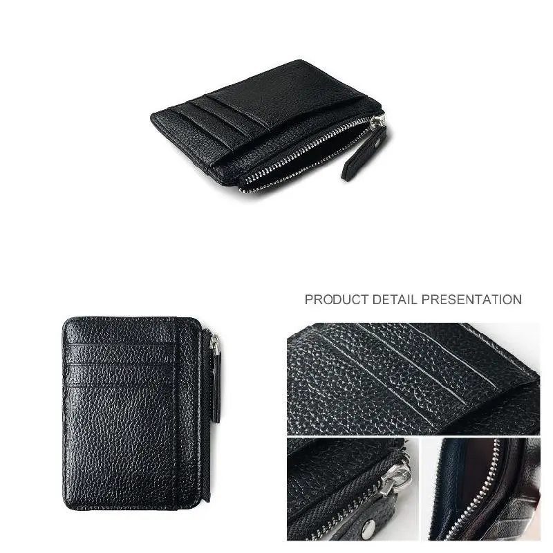 ID Cards Purse Holders PU Leather Coin Purse Portable Short Wallet Ultra-Thin Card Holder Bussiness Cards Holder for Men Women