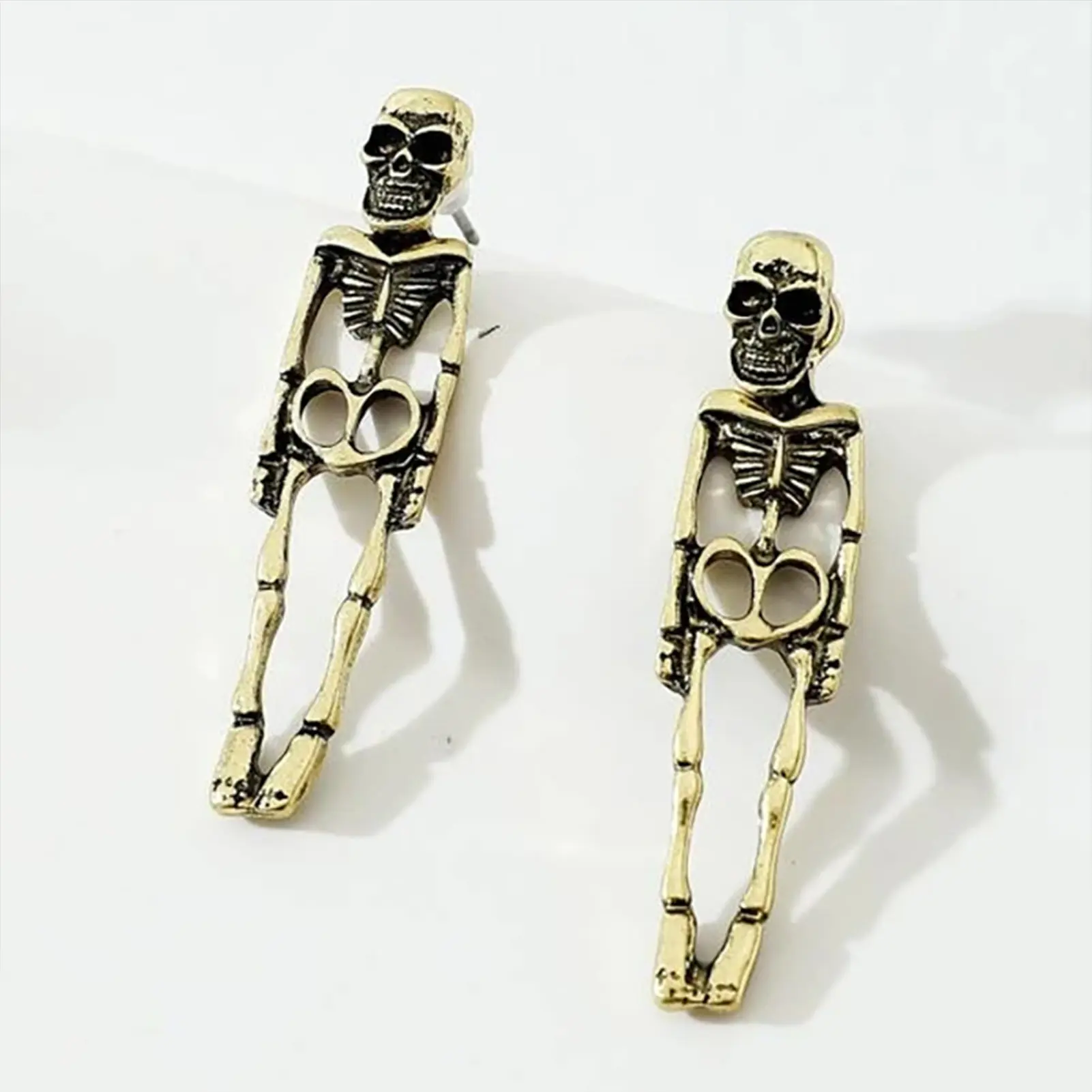 Halloween Skeleton Bone Earrings - Miniature Spine Studs Earrings Creepy Cute Ear Jewelry for Women Happy Halloween Party