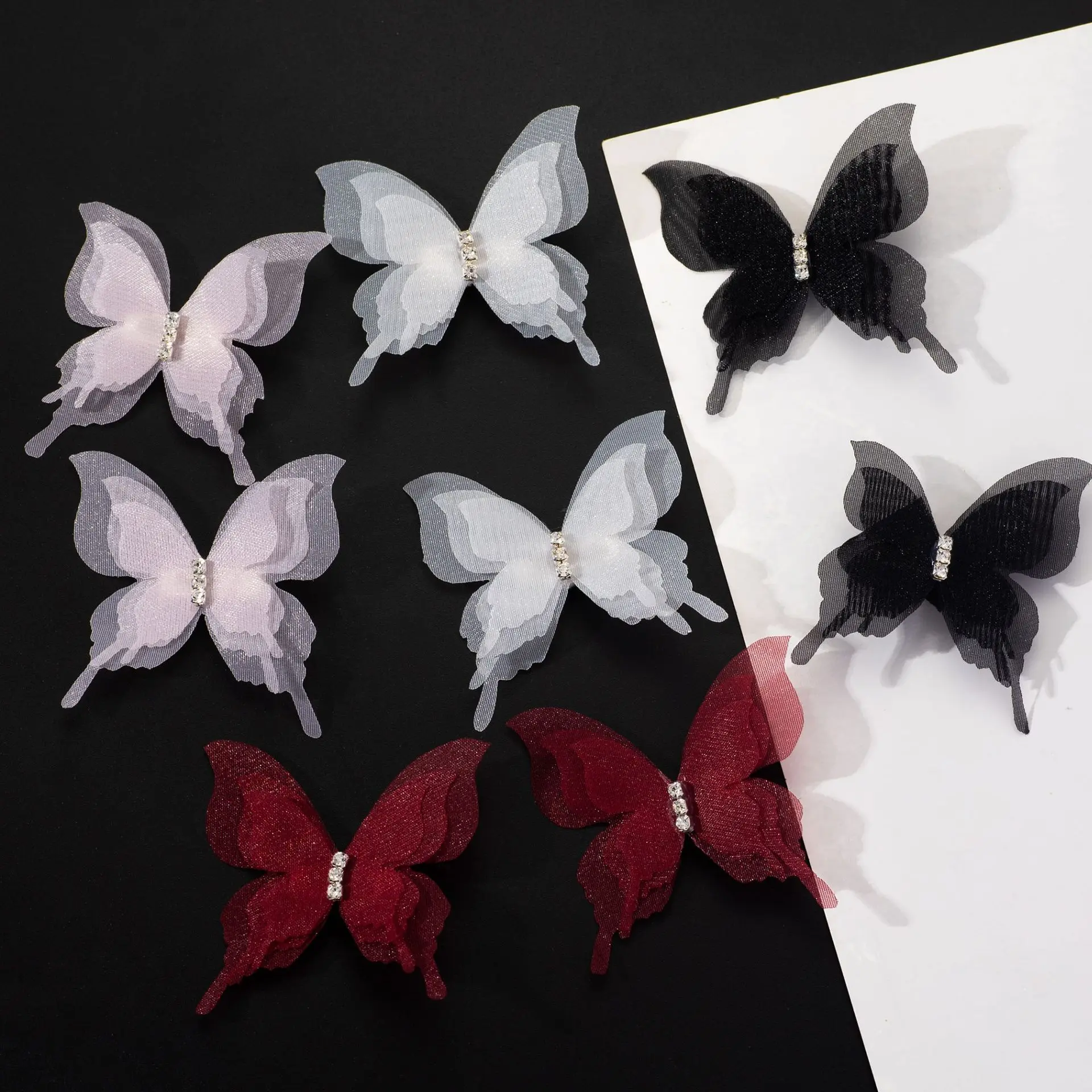 2pcs Cute Three-layer Mesh Butterfly Hairpin Cover Decorated With Sweet Retro Hair Accessories Hanfu Hair Accessories Gifts