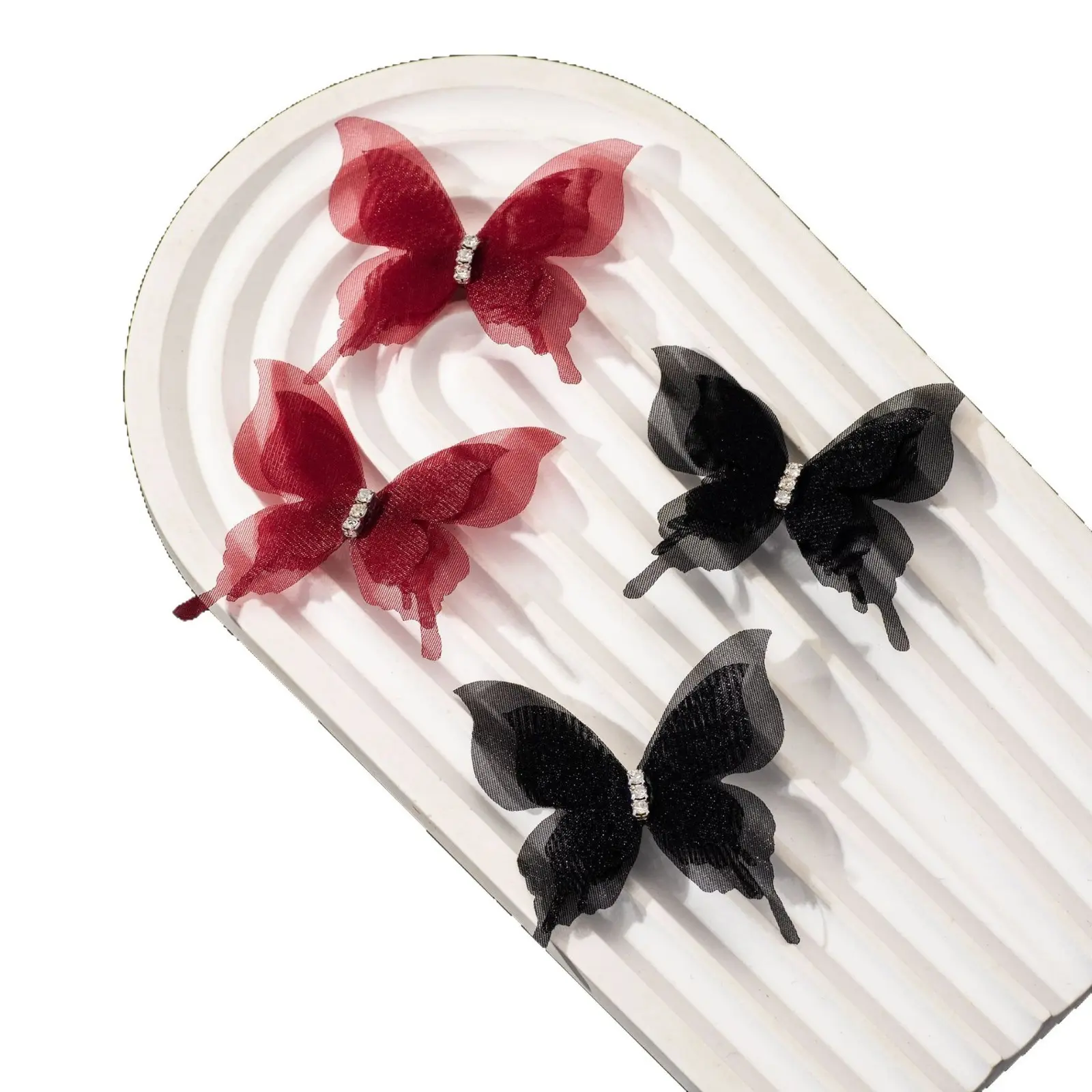 2pcs Cute Three-layer Mesh Butterfly Hairpin Cover Decorated With Sweet Retro Hair Accessories Hanfu Hair Accessories Gifts