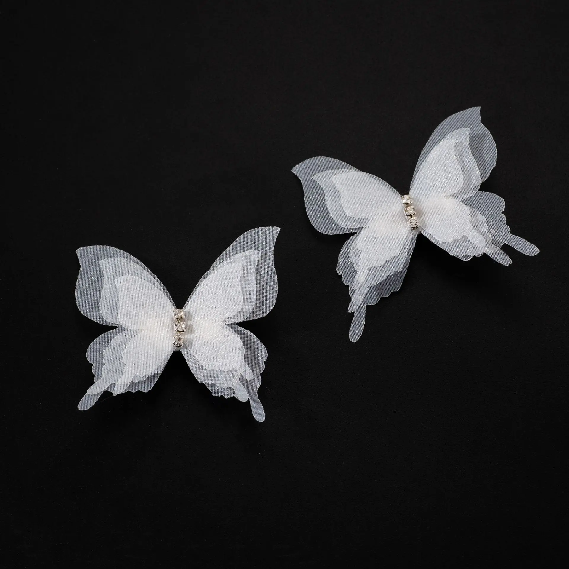 2pcs Cute Three-layer Mesh Butterfly Hairpin Cover Decorated With Sweet Retro Hair Accessories Hanfu Hair Accessories Gifts