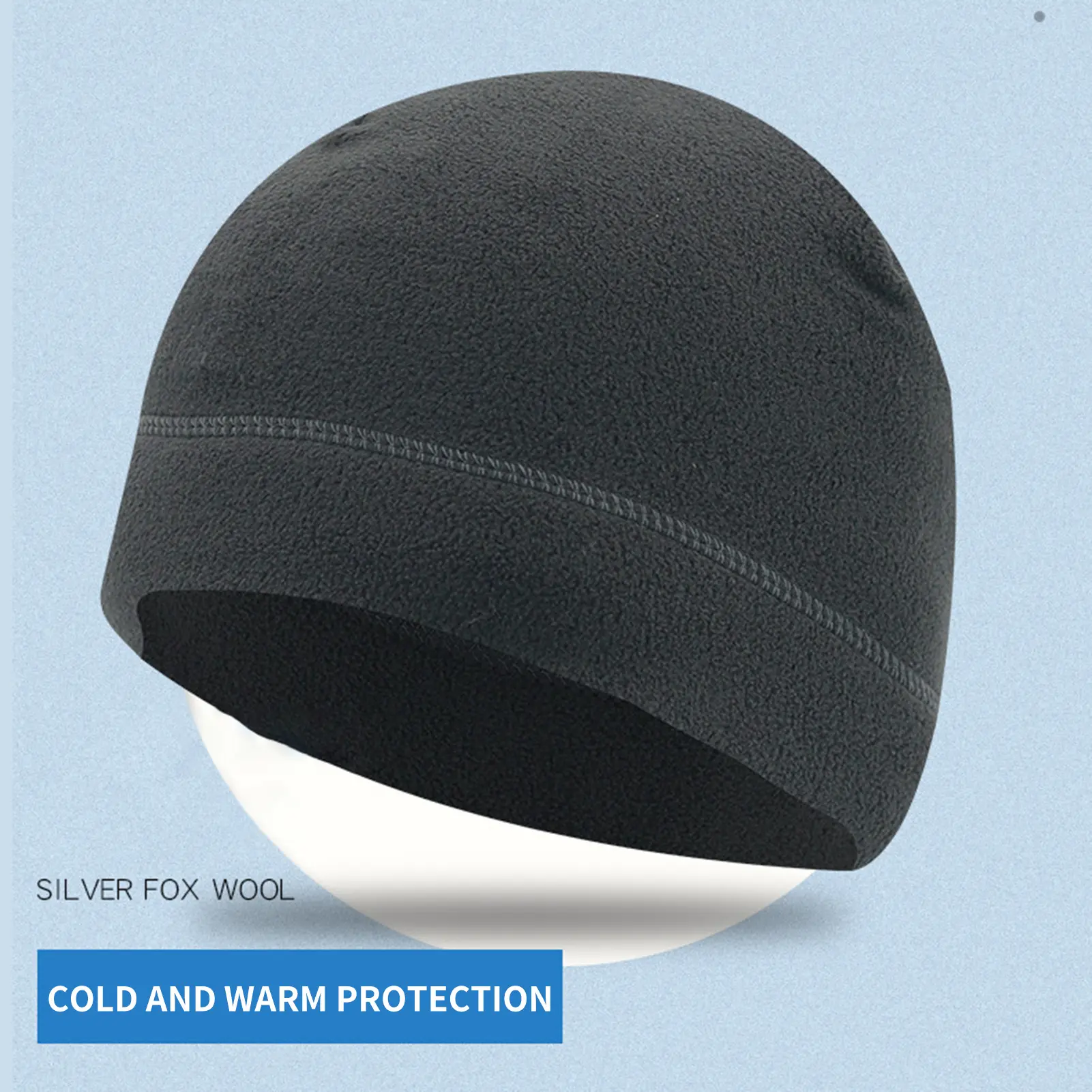 Windproof Winter Fleece Cap for Women Men Soft Skin-friendly Fabric Fleece Beanie Outdoor Climbing Skating Warm Accessories