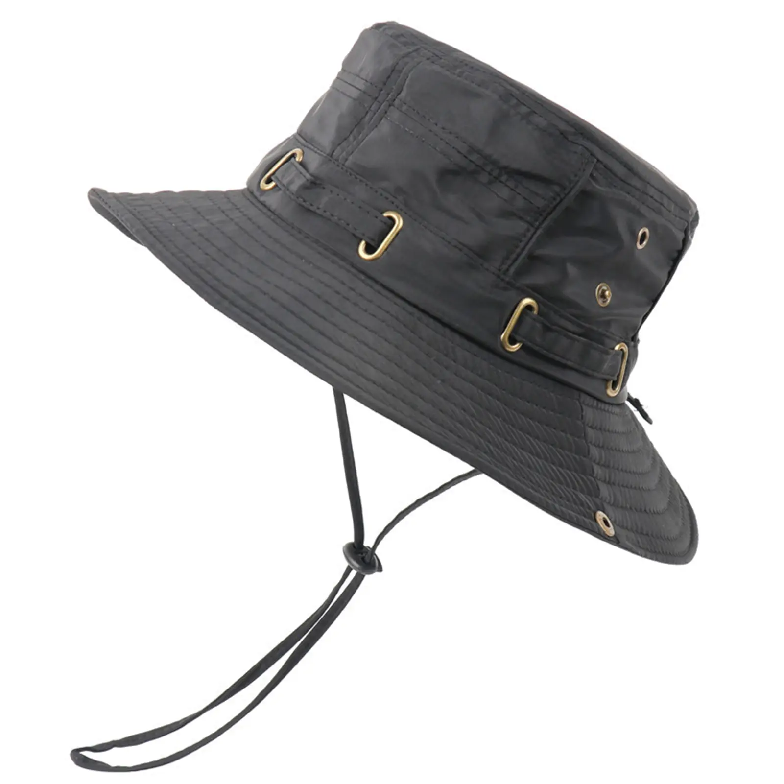Summer Sun Bucket Hat Men Women Bucket Hats Lightweight Quick Dry Fishing Hat with Strap for Outdoor Sports Hiking