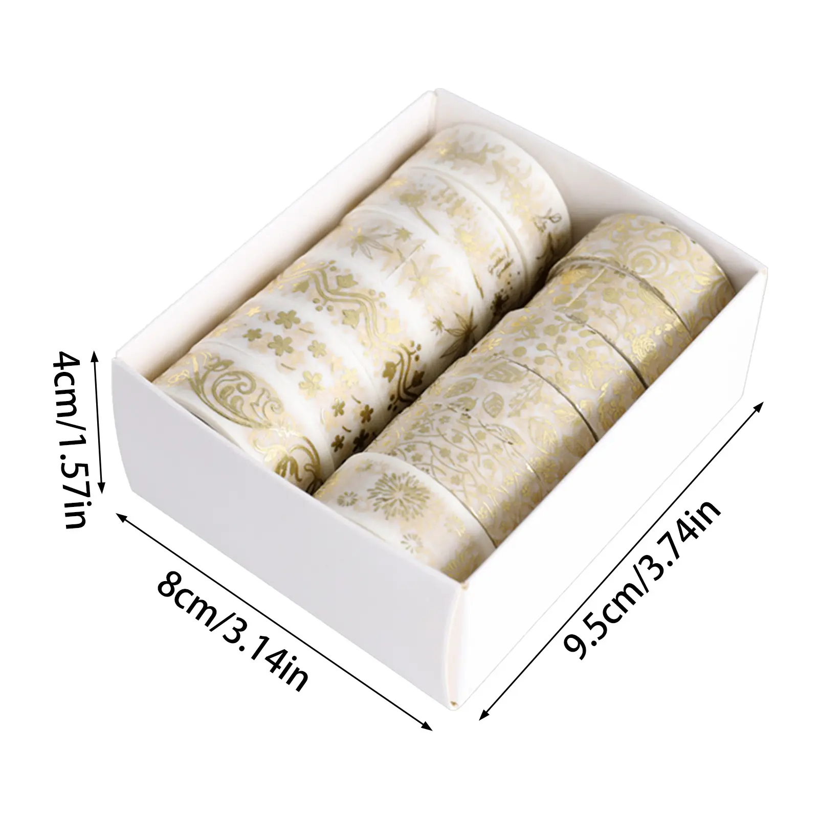 12 Pcs/ Set Japanese Bronzing Tape Masking Paper Washi Hand Scrapbook Diy Decorative Creative Stationery School Supplies