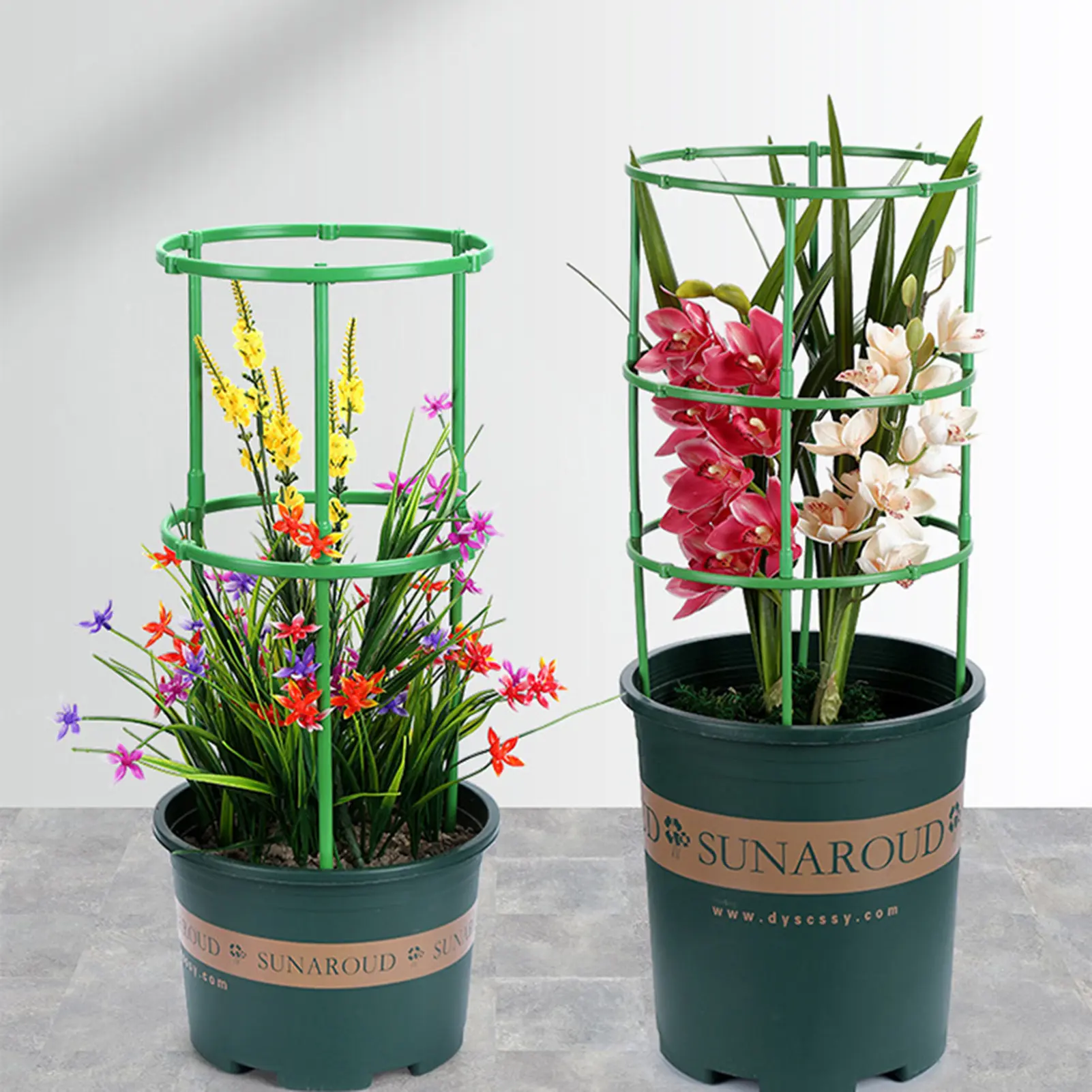 5/10pcs Household Plant Flower Stand Circular Plant Bracket Plastic Plant Cage Flower Pot Climbing Frame Splicing Flower Stand
