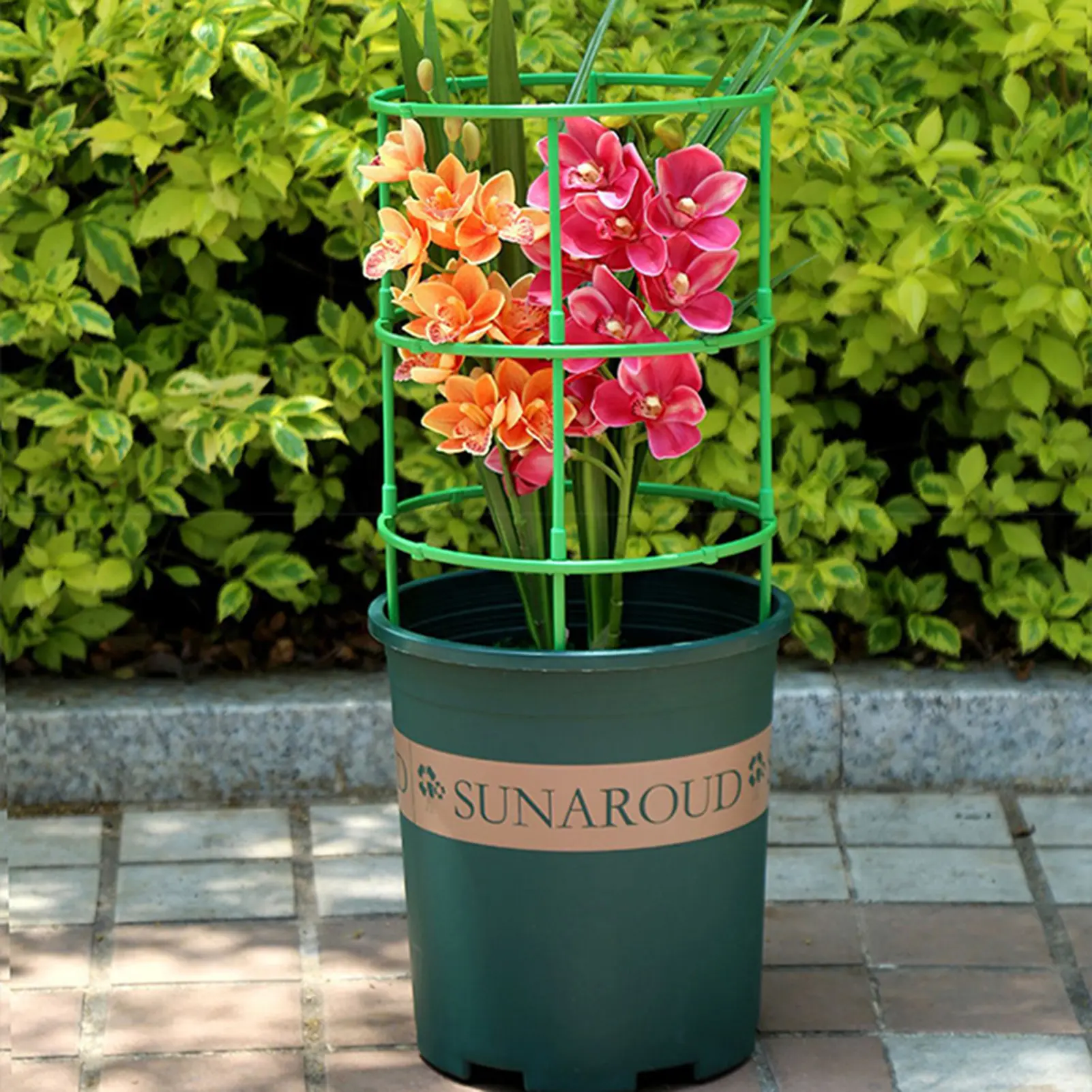 5/10pcs Household Plant Flower Stand Circular Plant Bracket Plastic Plant Cage Flower Pot Climbing Frame Splicing Flower Stand