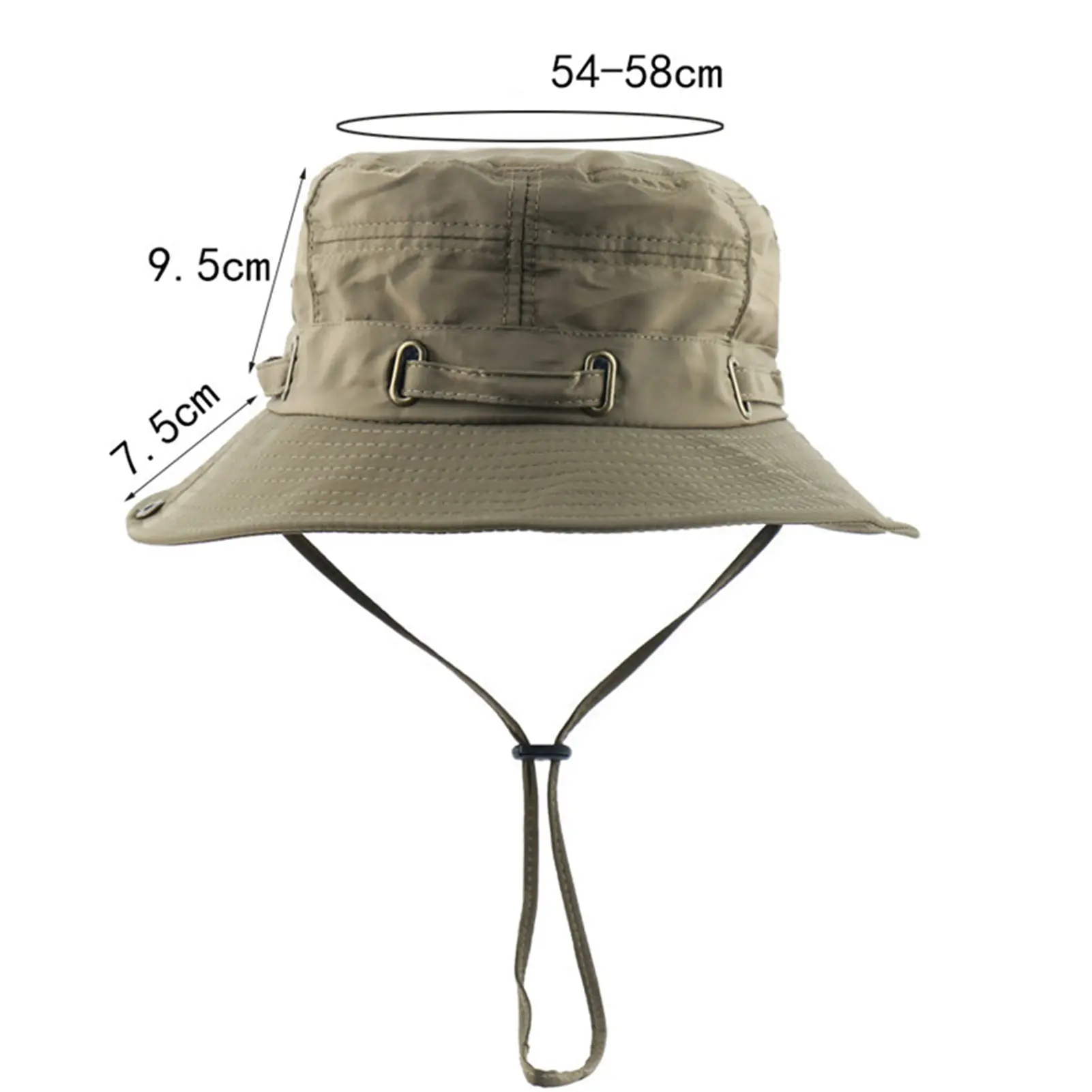 Summer Sun Bucket Hat Men Women Bucket Hats Lightweight Quick Dry Fishing Hat with Strap for Outdoor Sports Hiking