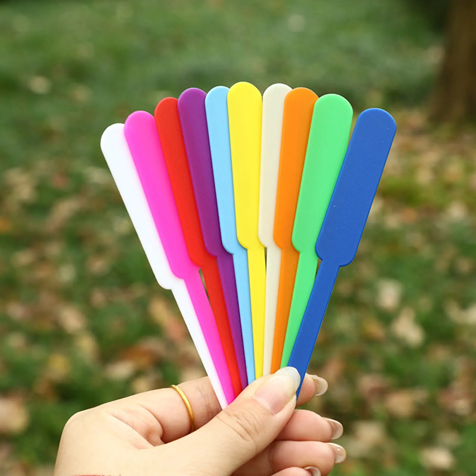 100pcs Waterproof Garden Plant Label Plastic Thickening Mark Flowerpot Seedling Writing Mark Diy Garden Decoration Tool