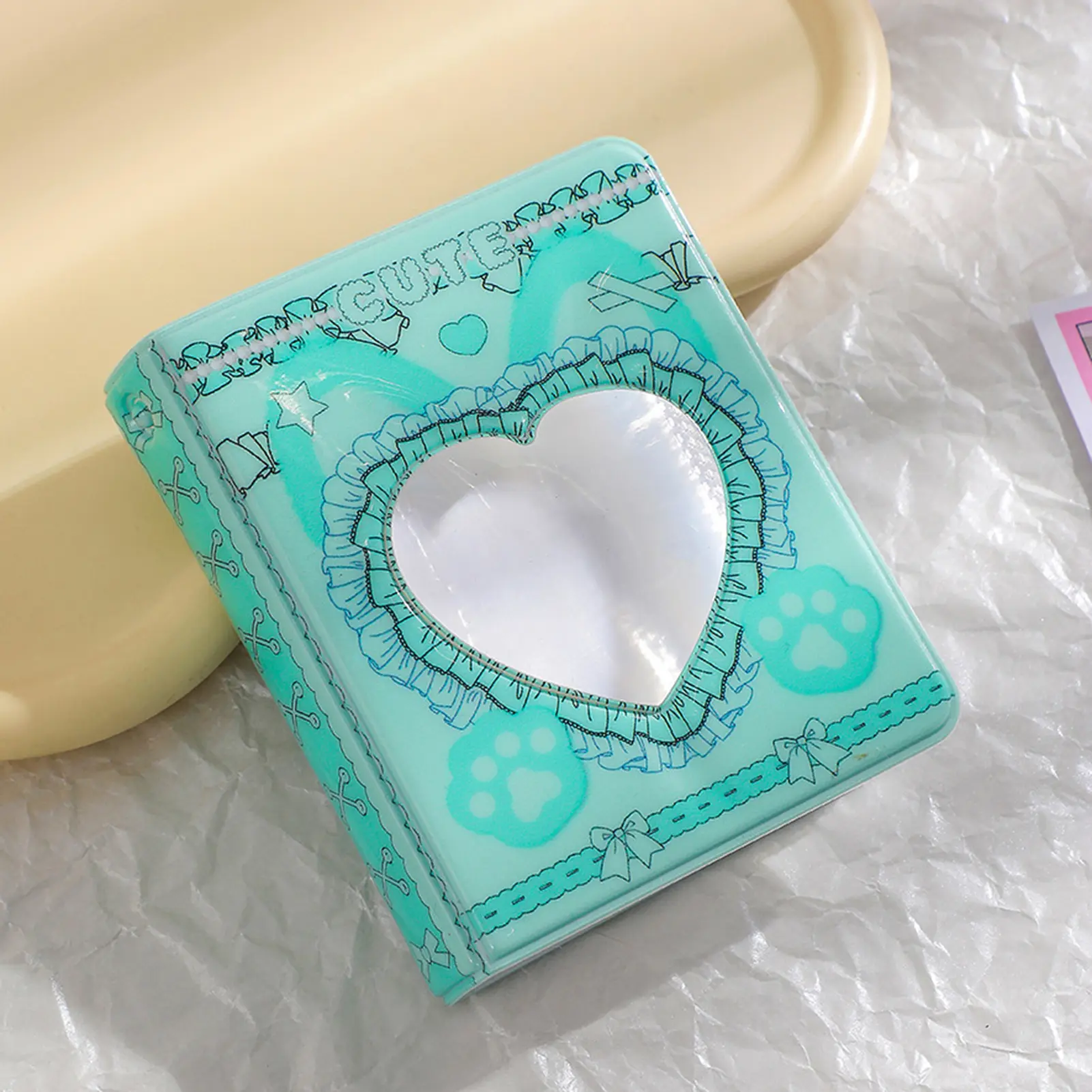 Love Hollow Photo Album Mini Collection Card Modern Sweet Style Creative Girl Diy Storage Book Convenient To Change Pictures