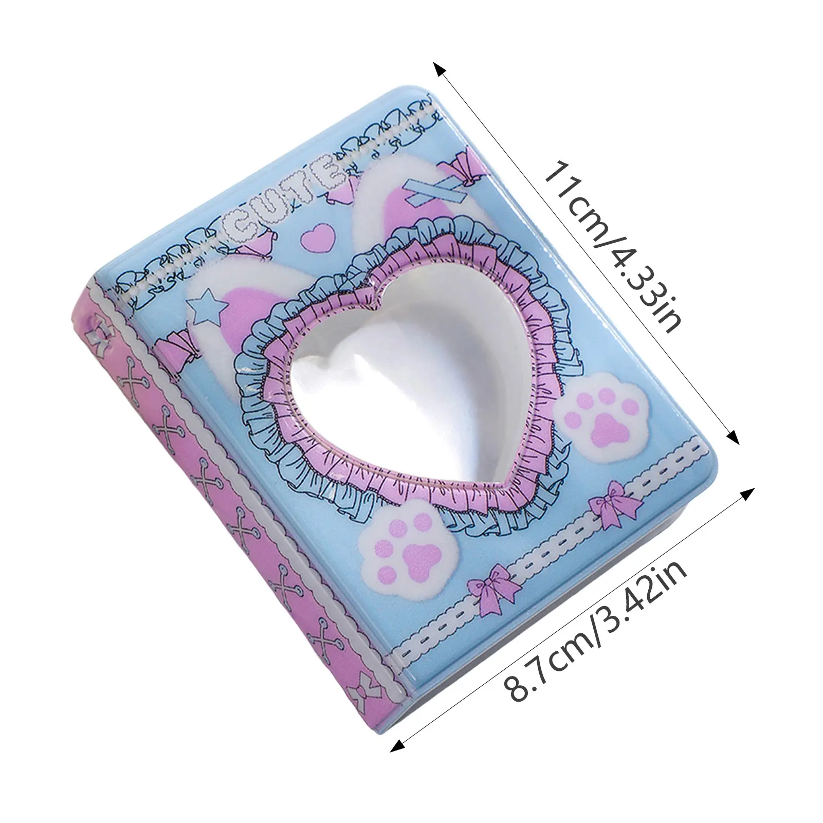 Love Hollow Photo Album Mini Collection Card Modern Sweet Style Creative Girl Diy Storage Book Convenient To Change Pictures