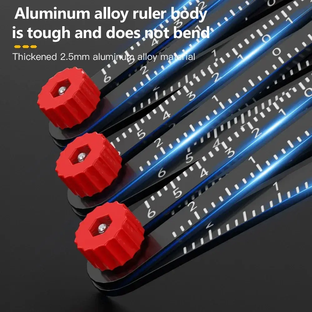 9/6 Fold Aluminium Alloy Angle Ruler Finder Measuring Ruler Perforated Mold Template Tool Izer Locator Drill Guide Tile Hole