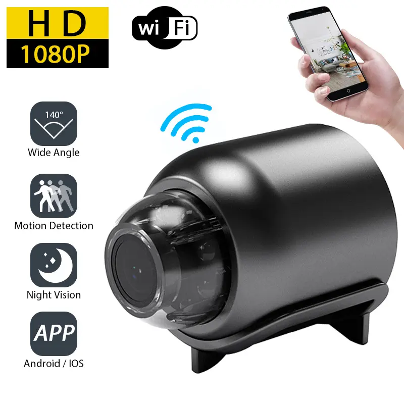 Full 1080P HD X5 Mini WiFi Camera Baby Monitor Home Security Camcorders IR Night Vision Motion Detection Wide Angle IP Cameras