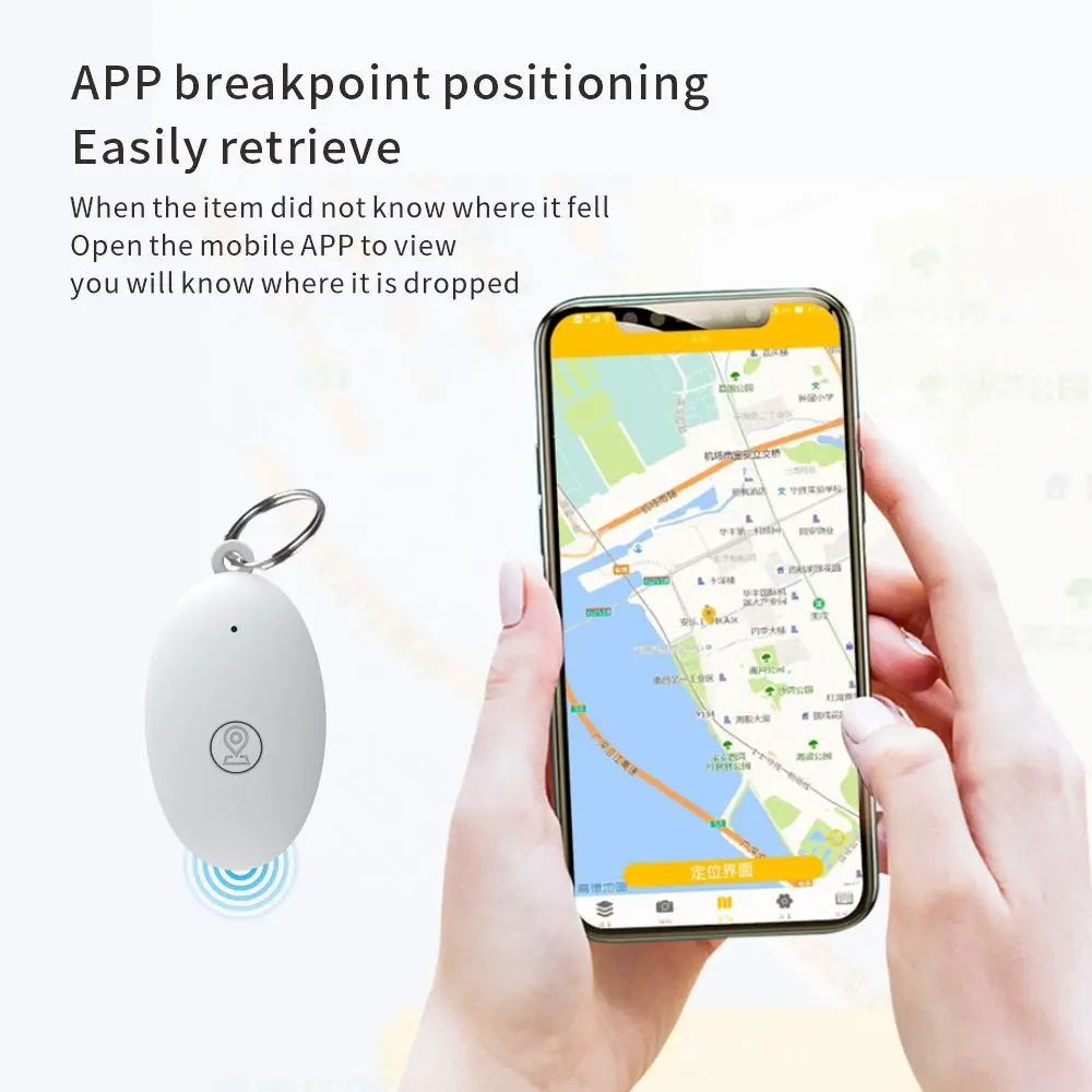 Mini GPS Tracker Bluetooth 5.0 Tracker Anti-Lost Device Rugby Shape Pet Kid Bag Wallet Tracking Smart Finder Locator IOS Android