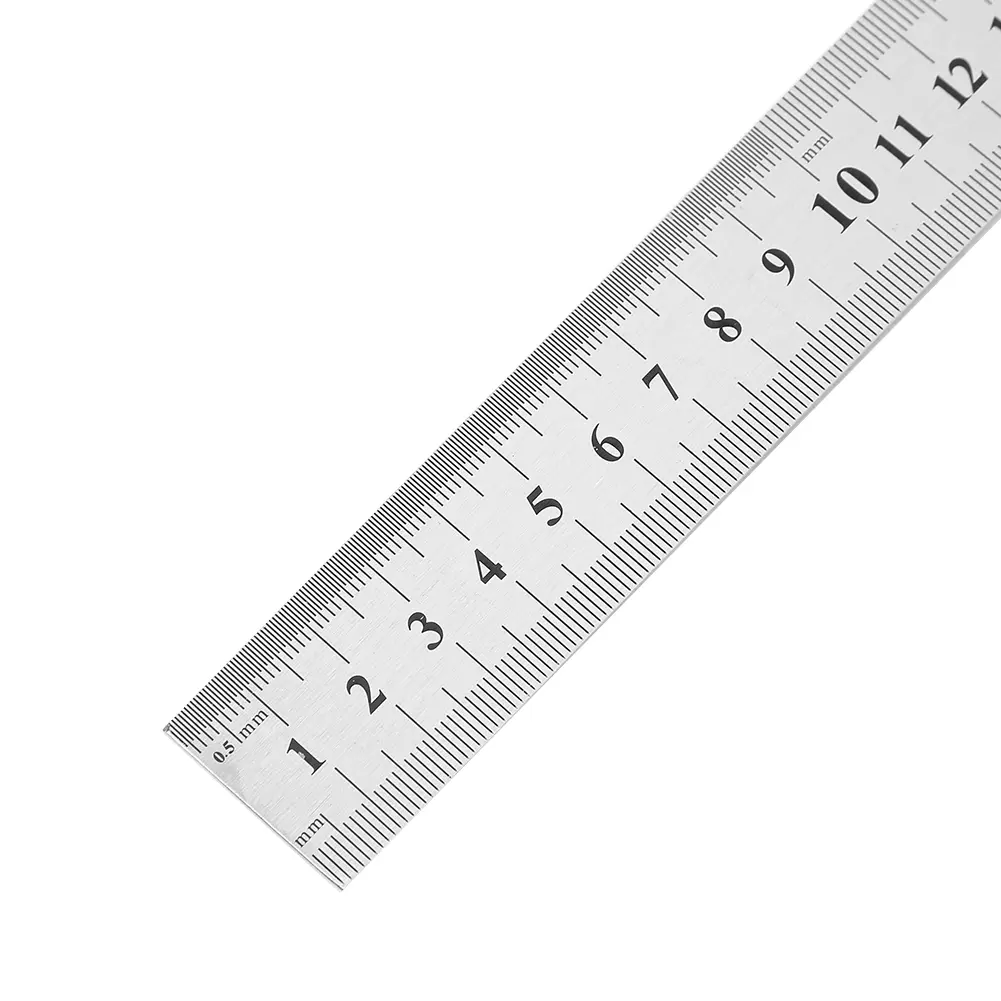 150mm-500mm Metal Double Side Scale Stainless Steel Straight Ruler Precision Measuring Tool for Students School Stationery Kids