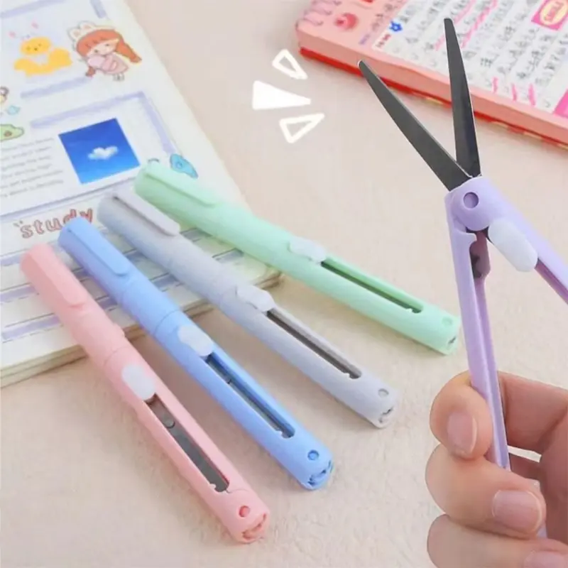 Morandi Multifunction Utility Knife Paper Cutter Cutting Paper Scissors DIY Ceramic Blade Pen Knife Office and School Supplies