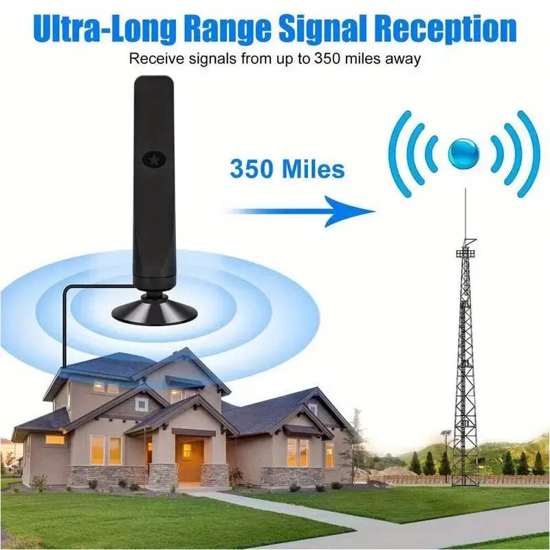 4K1080P HD Hexagonal TV Antenna - Powerful Signal Amplifier, Ultra Clear, For Smart/Old TV - Long Range, Wide Compatibility