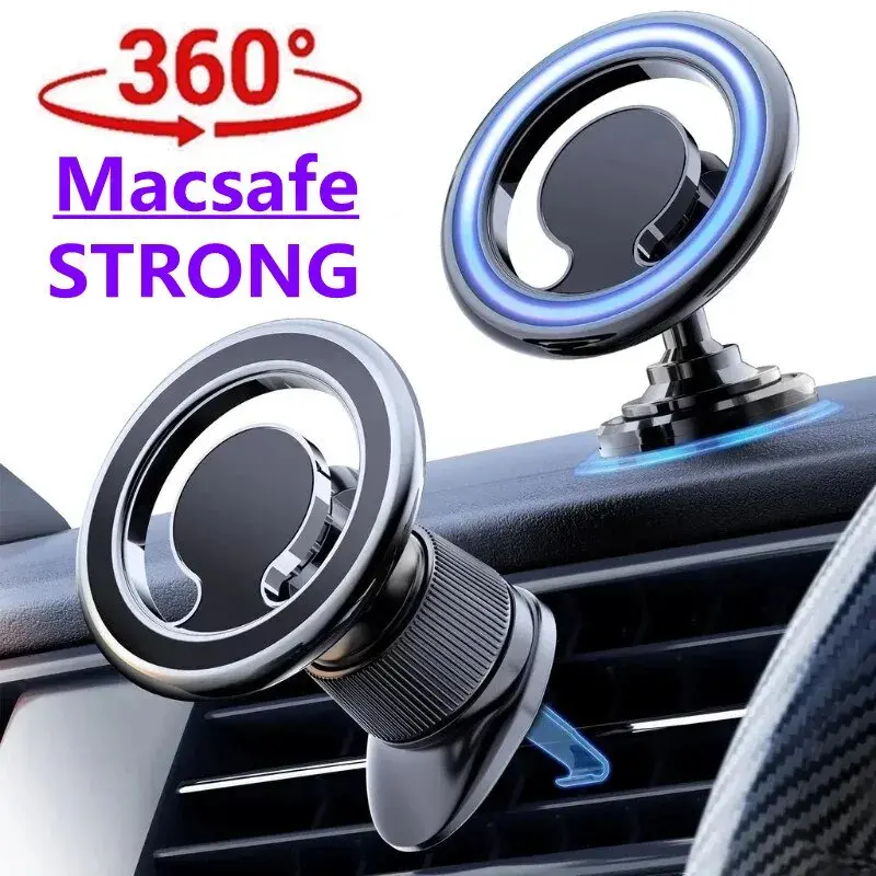 Macsafe Magnetic Car Phone Holder Stand For iPhone 16 15 14 13 12 11 Samsung Xiaomi Redmi Magnet Car Mount Support GPS Bracket