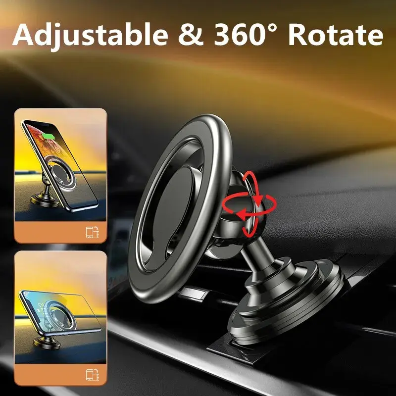Macsafe Magnetic Car Phone Holder Stand For iPhone 16 15 14 13 12 11 Samsung Xiaomi Redmi Magnet Car Mount Support GPS Bracket
