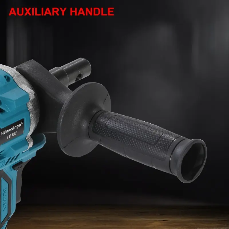 Brushless Ground Drill cordless drill 800W 175N.M 1300RPM 2-Speed Auxiliary Handle 16mm Shaft for Farming Gardening, No battery