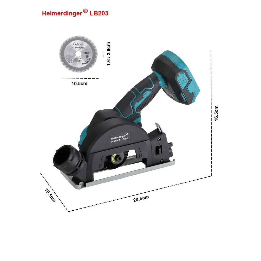 Heimerdinger 4-Inch Brushless 18V Cordless Circular Saw for Woodworking, Metal, and Stone with External Rotor Motor, No battery