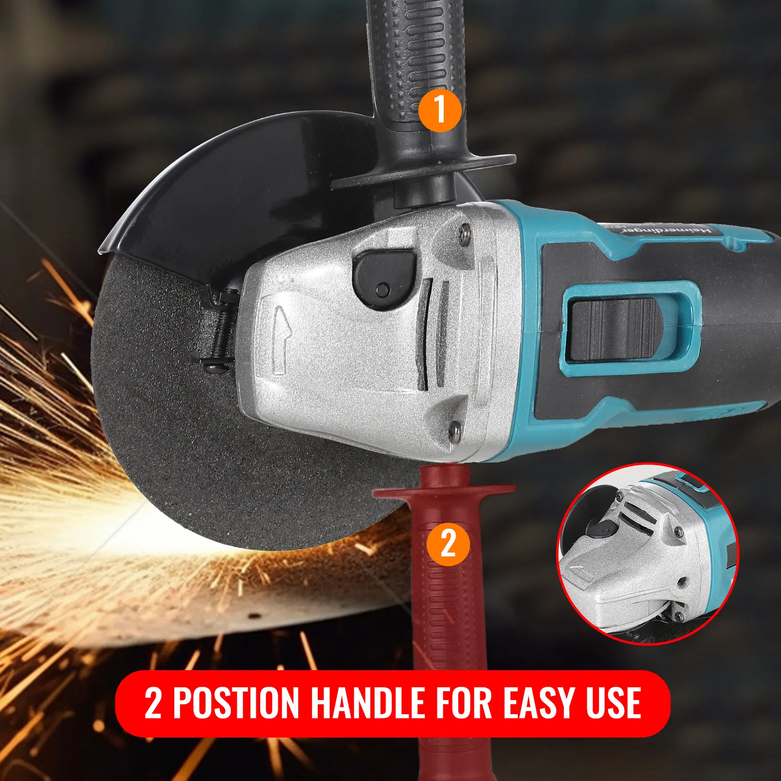 18V Cordless Brushless Angle Grinder, Compatible with Makita Battery,For Metal,Stone and Wood Cutting, No battery
