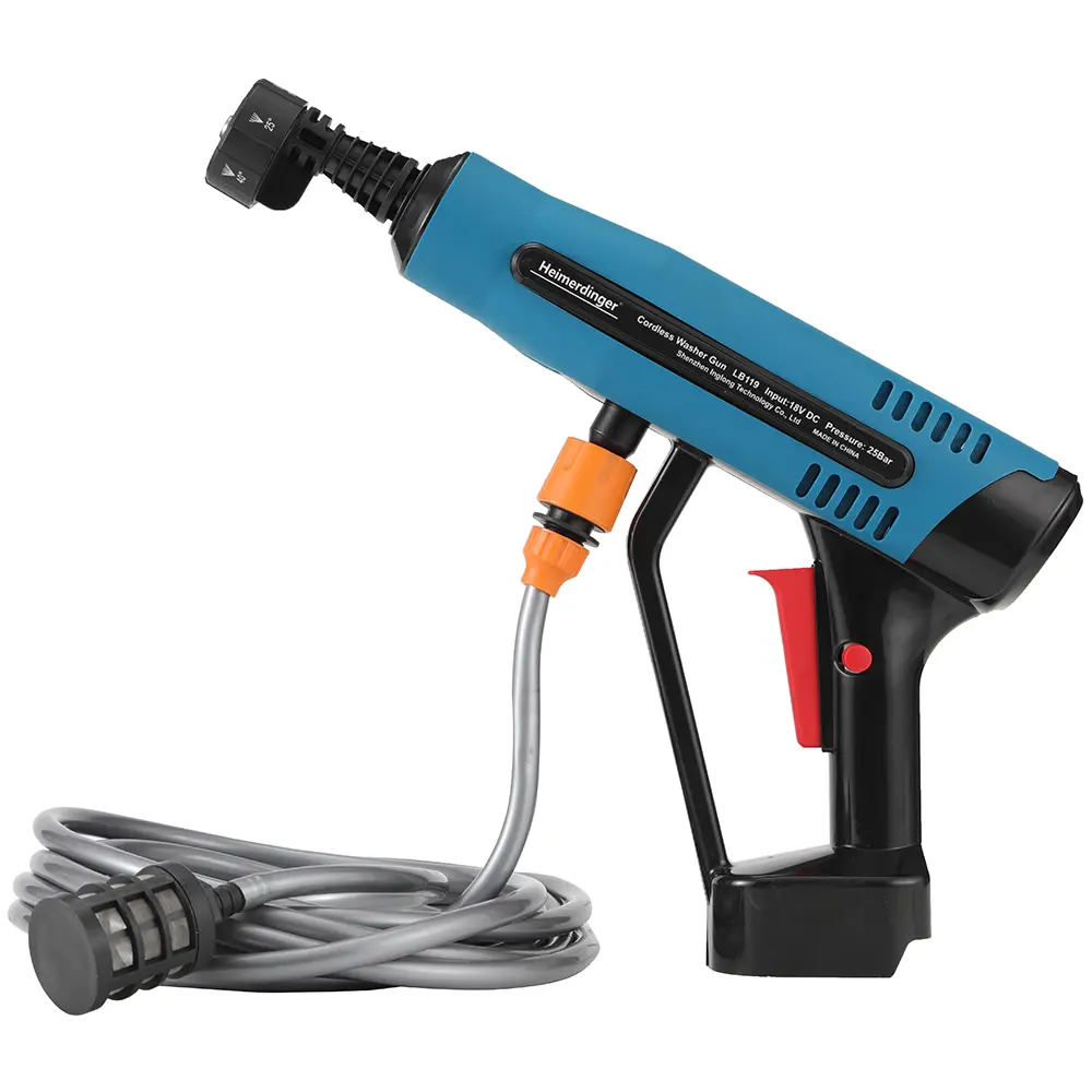 Heimerdinger Cordless Handheld High-Pressure 25bar (2.5mbpa) Car Washer Gun for Car/Fence/Floor/Patio Cleaning, No battery