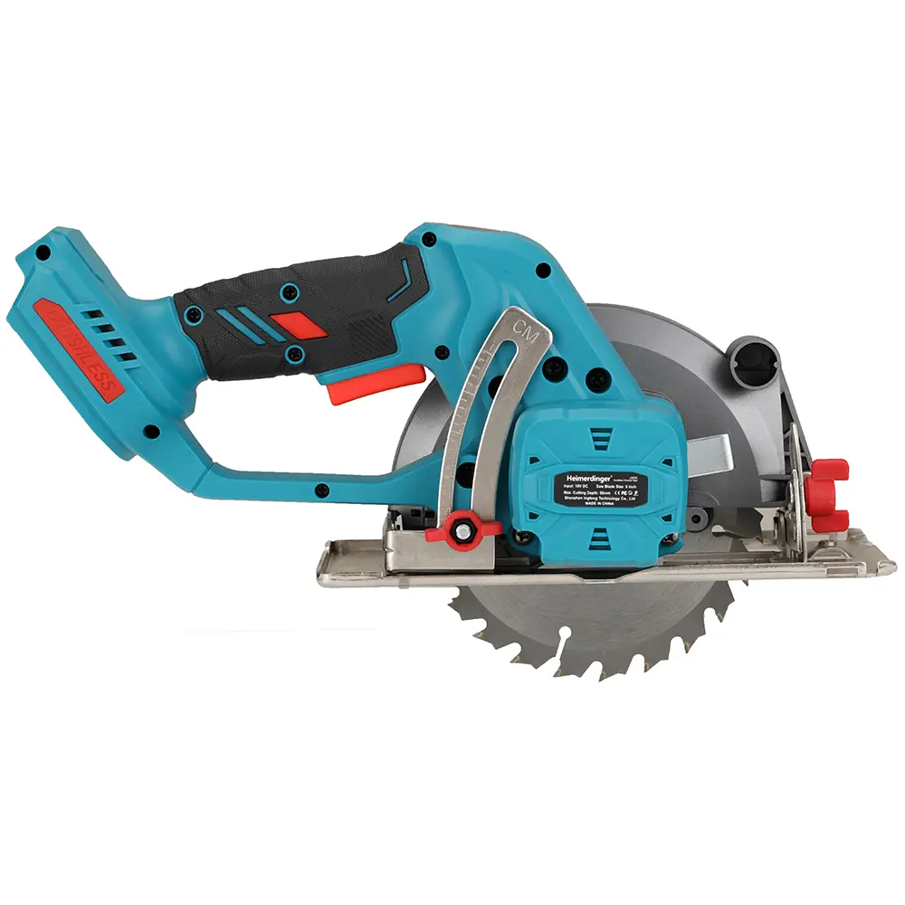 Heimerdinger 6 Inch Brushless Cordless Circular Saw,12500 RPM Compact Circular Saw for Wood/Stone/Metal and Ceramic Tiles