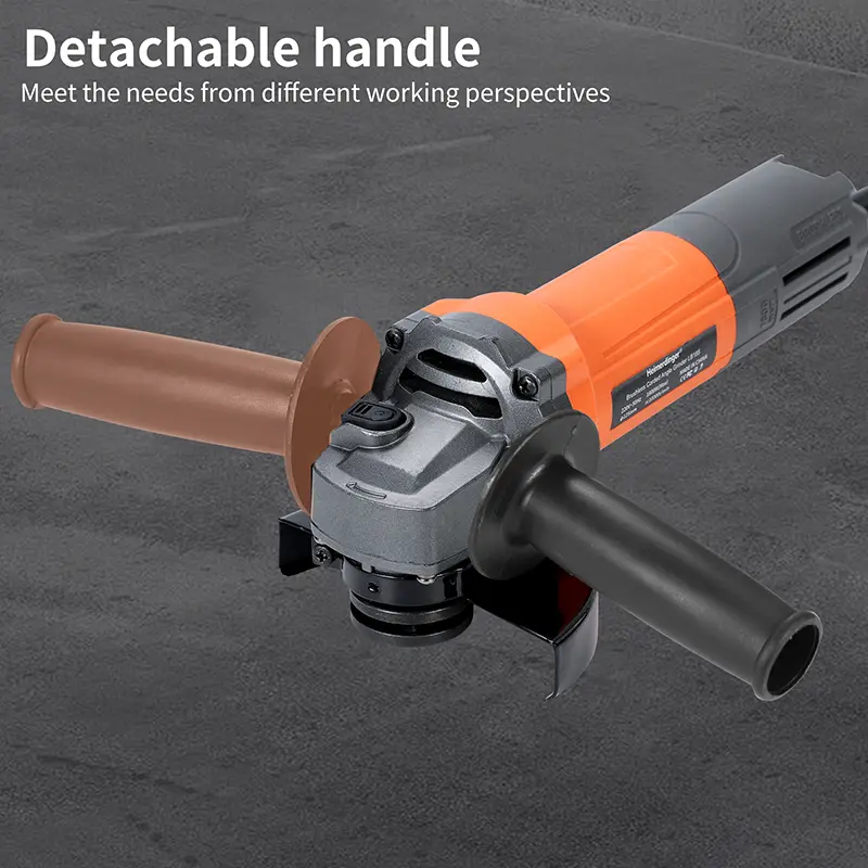 Heimerdinger Brushless  4-1/2" Angle Grinder | 3D Heat Dissipation | 55mm Light Body | Alloy Guard | Heavy Duty Cutting
