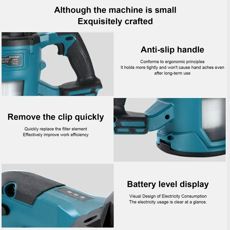 Cordless Brushless Vacuum Cleaner 85000Pa Powerful Suction Portable Vacuum Cleaner for home, car, No battery