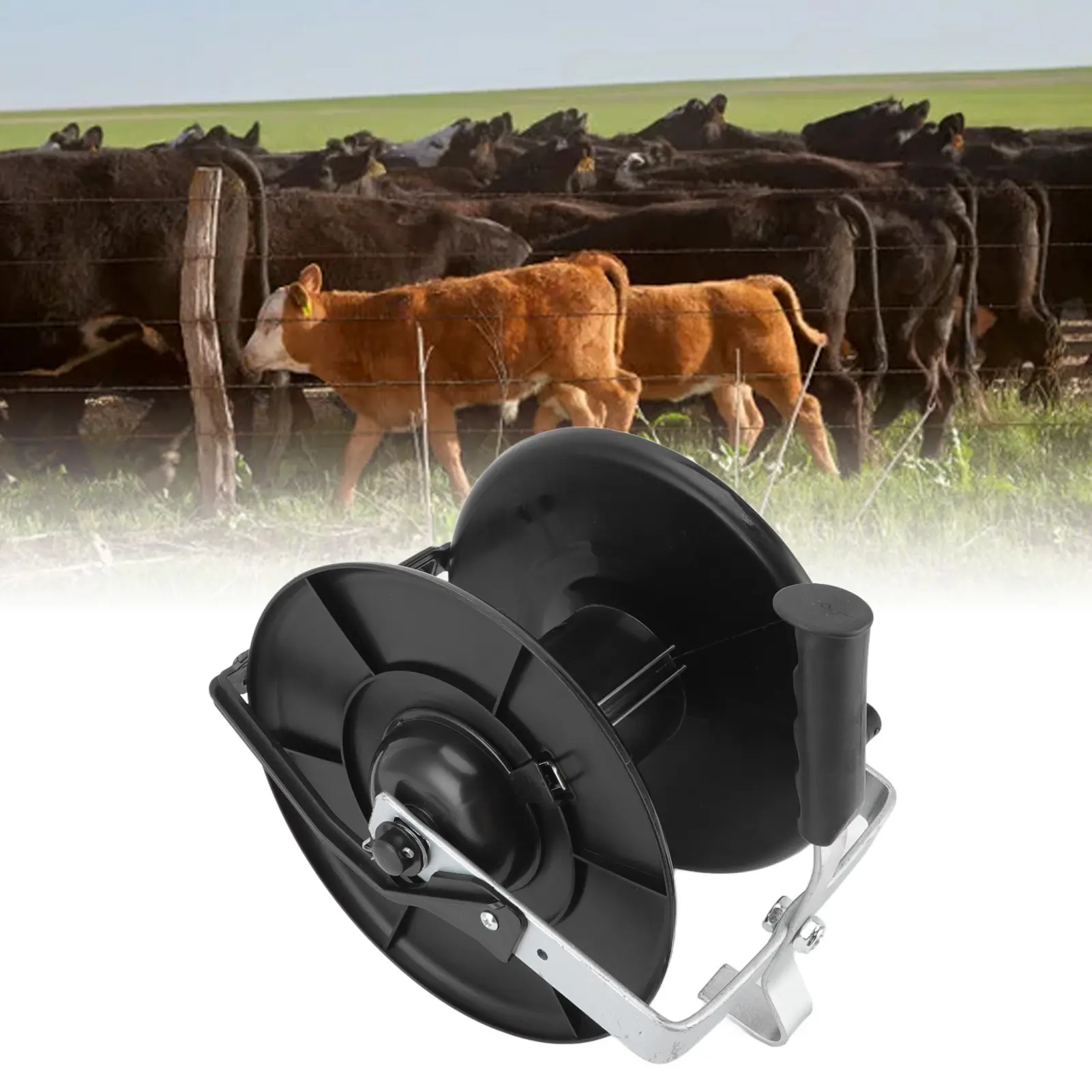 Electric Fence Wire Reel Manually High Strength ABS Fence Electrified Rope Cord Reel Electrified Rope Winder for Farm