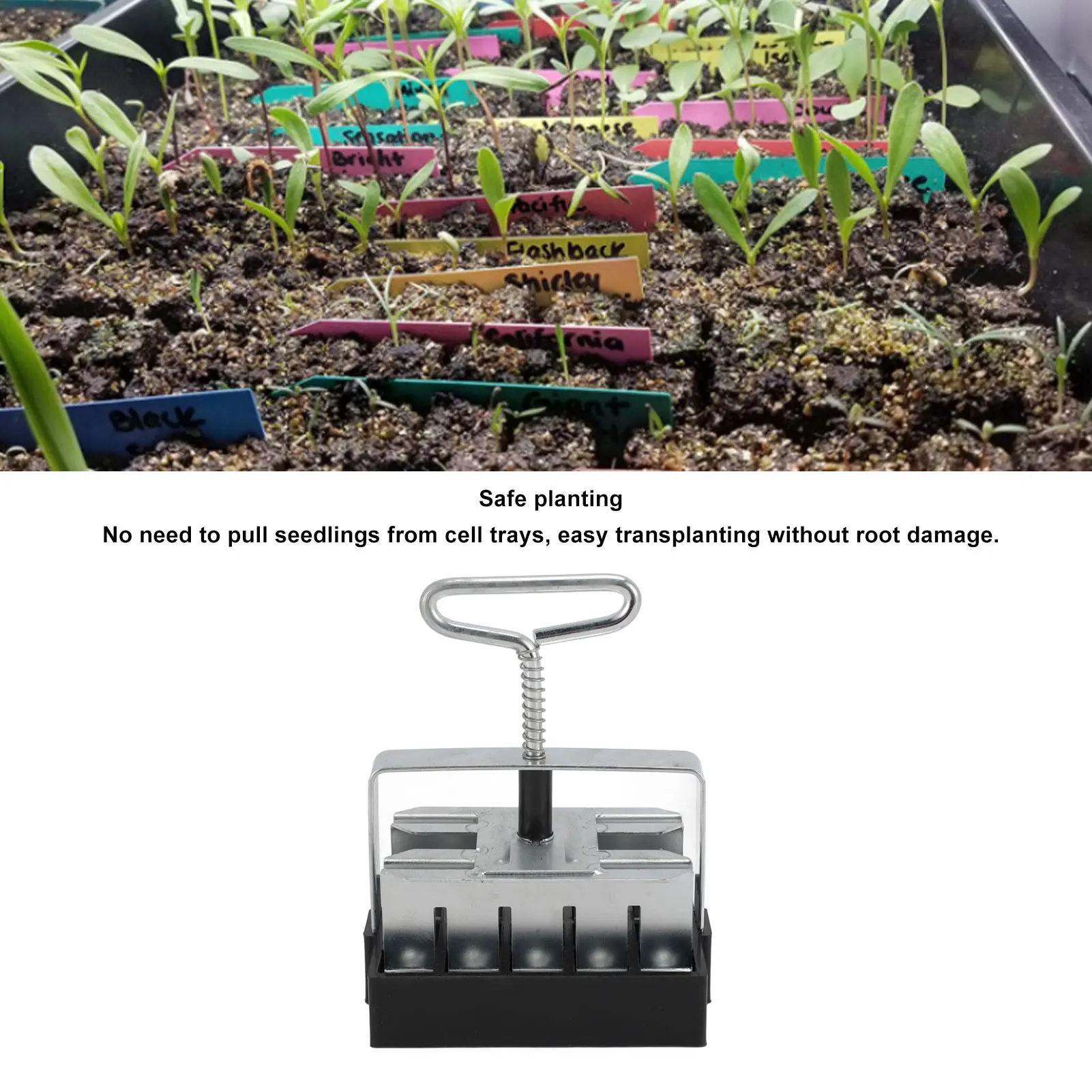 Soil Block Maker 20 Cells Manual Eco Friendly Space Saving with Comfortable Grip Soil Blocker for Garden