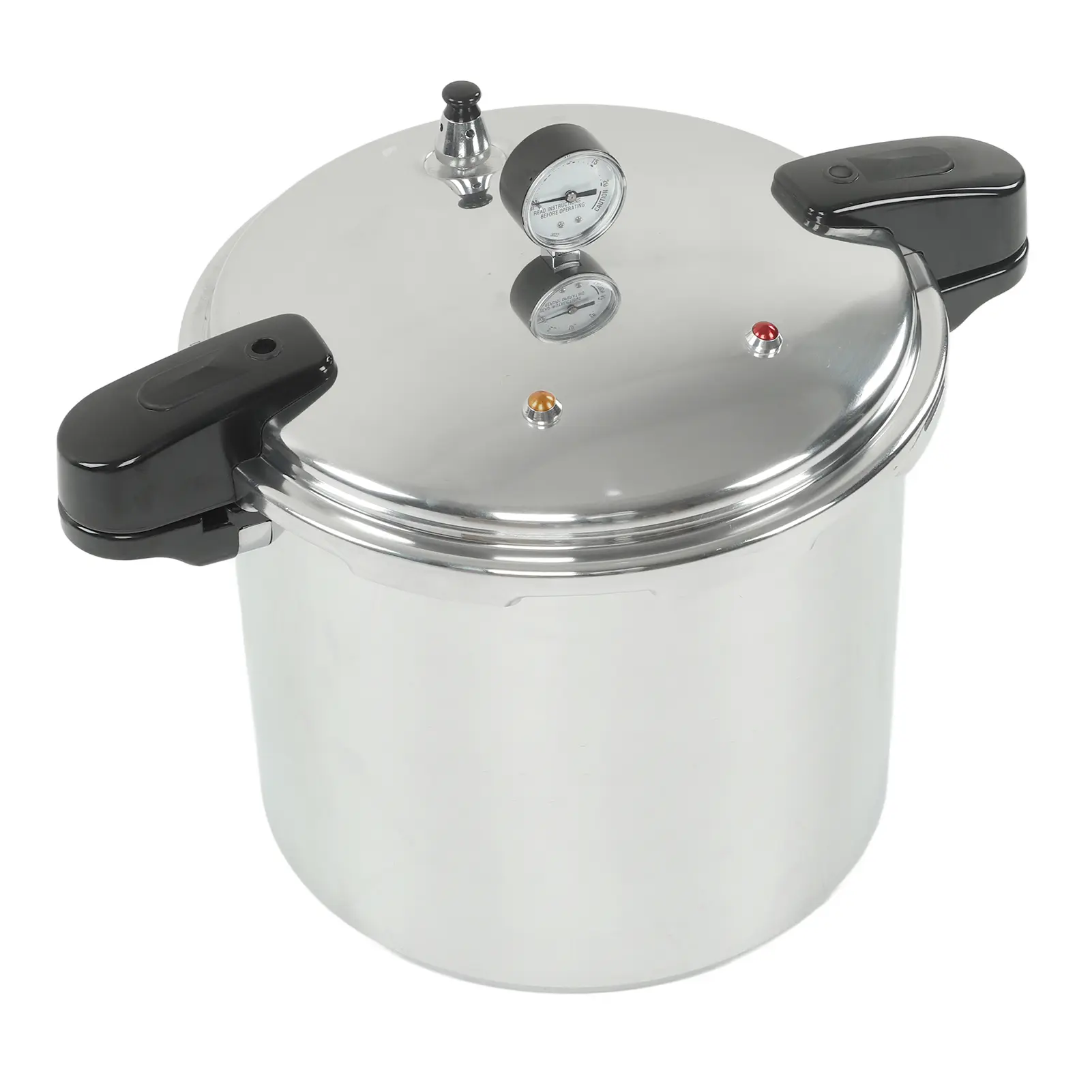 23L Pressure Cooker Aluminum Alloy Pressure Cooker with Gauge Multifunctional Pressure Canner for Home Restaurant Hotel Canteen