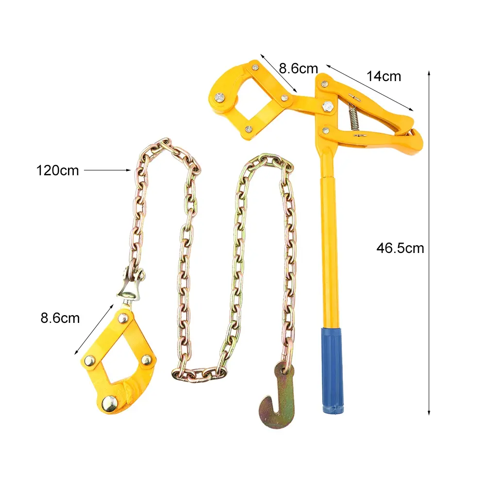 1pc Heavy Duty Farm Fence Strainer Fencing Repair Wire Pulling Tool Tensioner 1.2M Chain