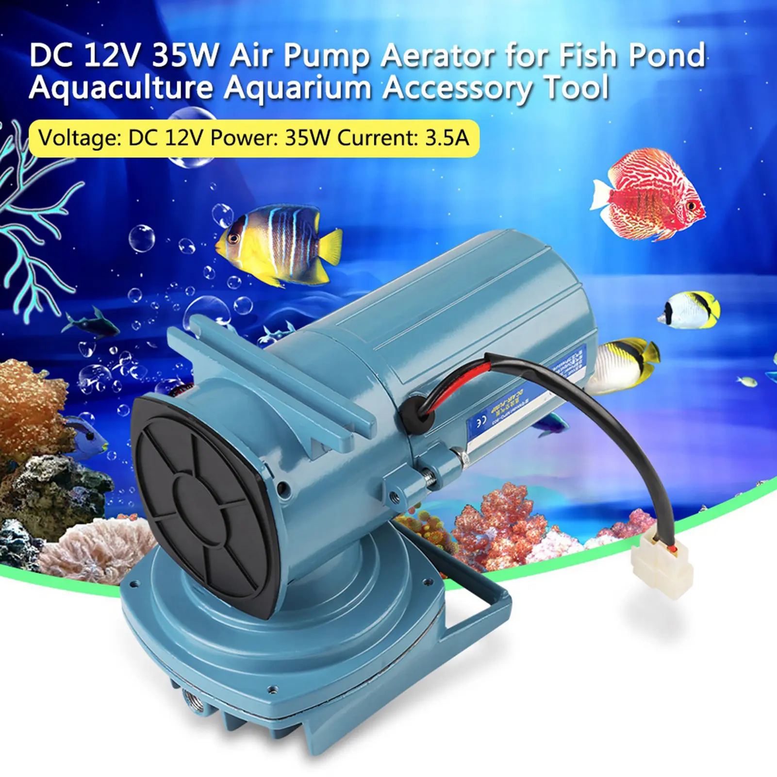 DC 12V 35W Air Pump Aerator for Fish Pond Aquaculture Aquarium Accessory Tool