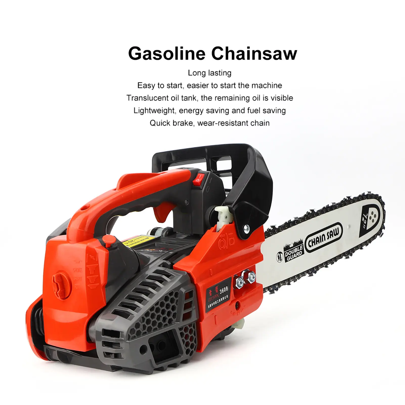 Chain Saw Easy Start Chain Saw Single‑Handed 25CC Gasoline Logging Saw Small Chainsaw for Wood Cutting