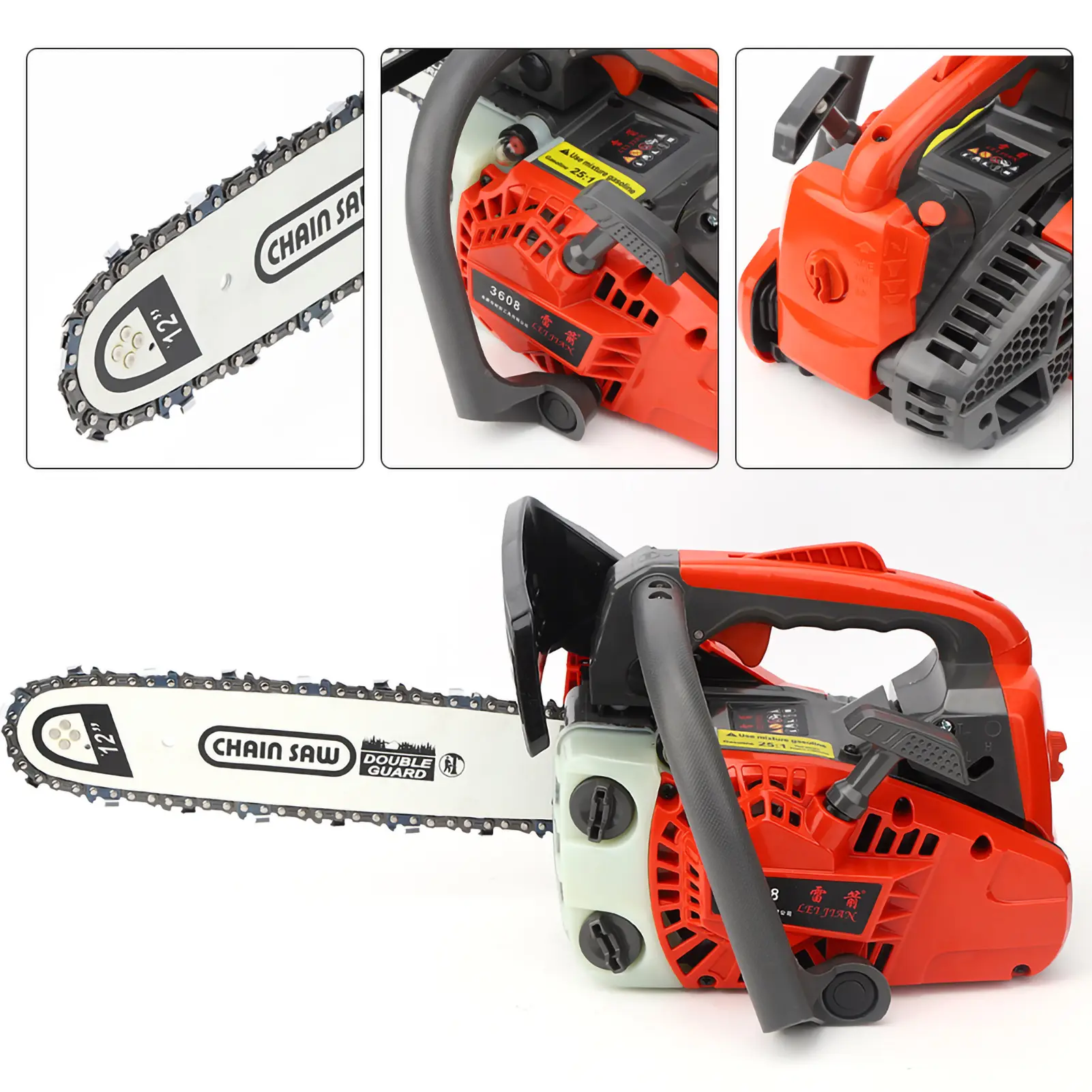 Chain Saw Easy Start Chain Saw Single‑Handed 25CC Gasoline Logging Saw Small Chainsaw for Wood Cutting
