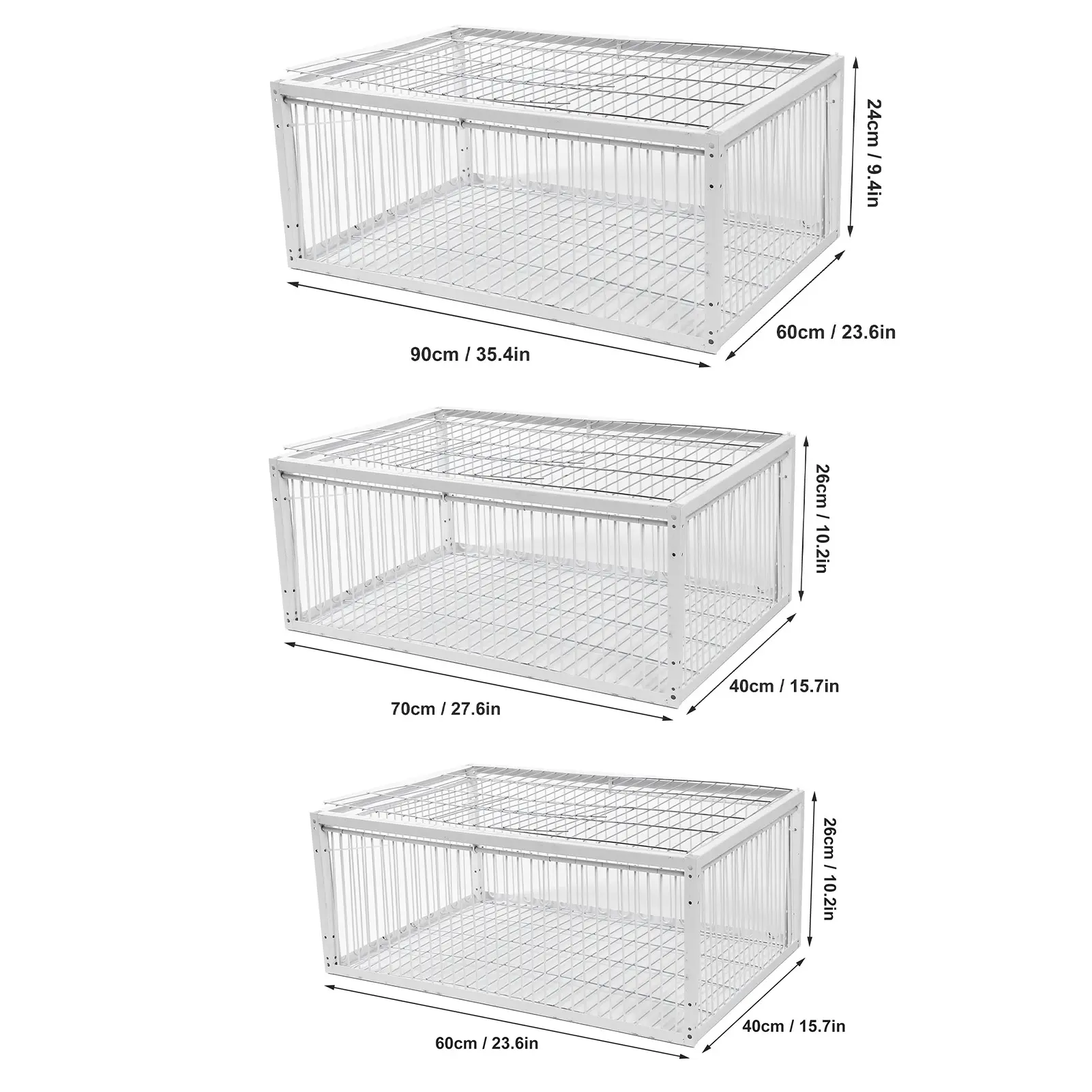 Bird Trap Cage Single Way Entry Sturdy Rust Resistant Versatile Portable Escape Proof Animal Trap Cage for Farm Garden Warehouse