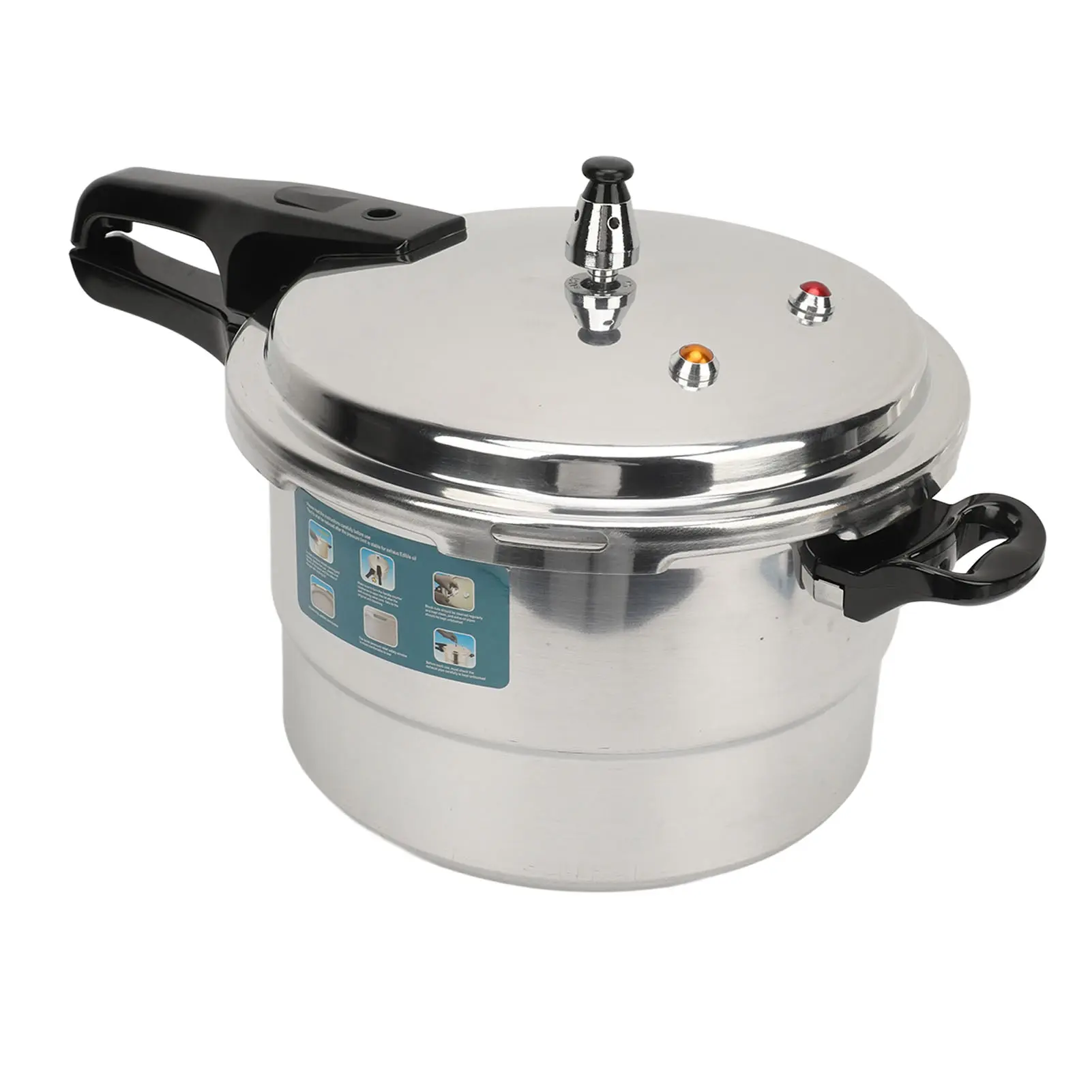Stovetop Pressure Cooker Pressure Cooker Rapid Heat Conduction Safety Valves Multi Purpose Anti Clogging Universal for Cooking
