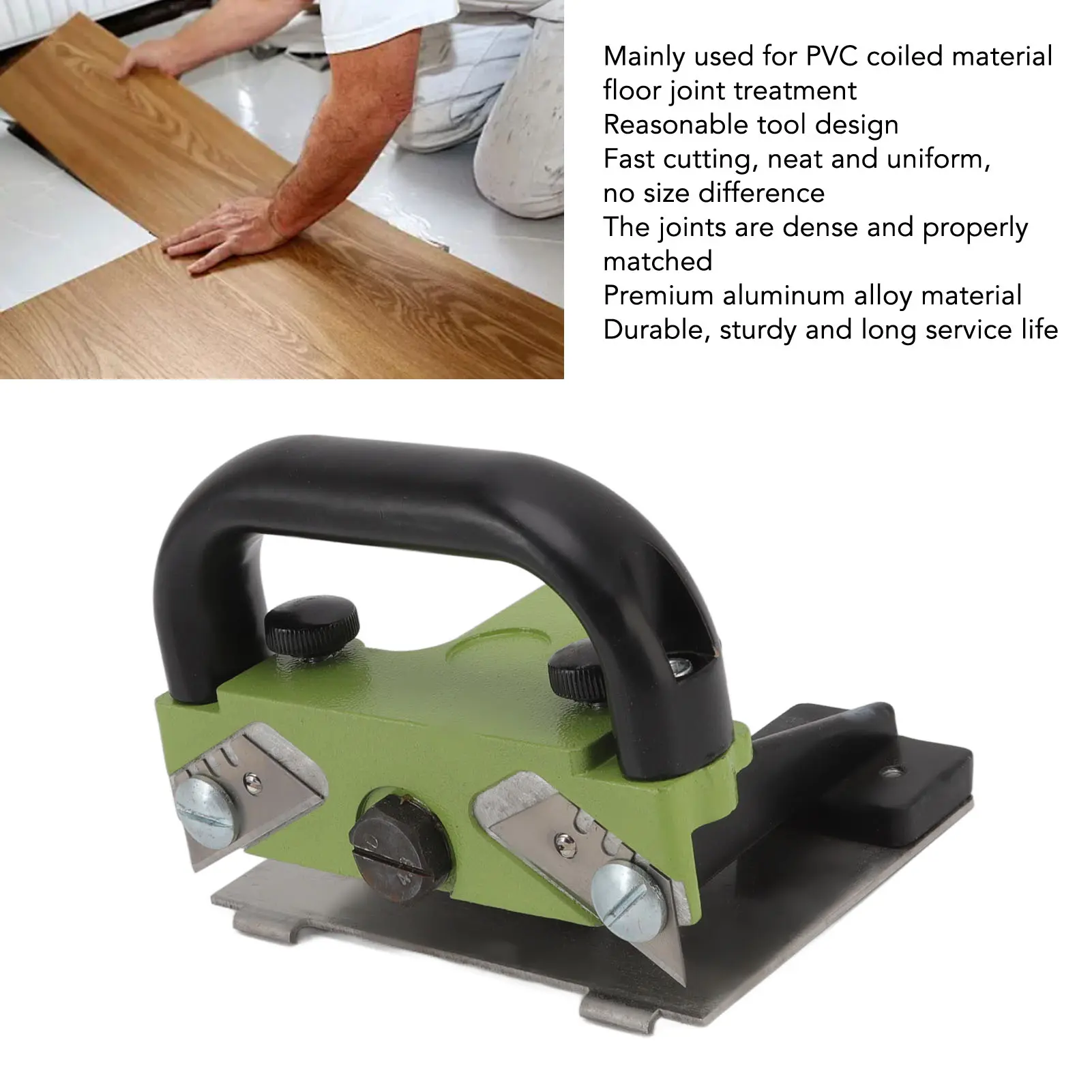 PVC Plastic Floor Skiving Construction Tool Pull Hand Flooring Trimming Tool Aluminum Alloy Floor Sewing Machine