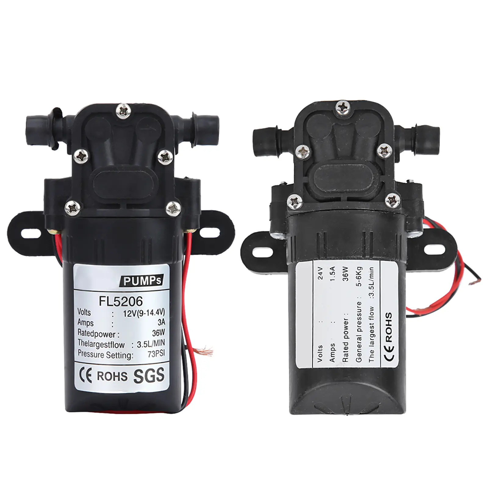 36W Diaphragm Pump Double Straight Tube Agricultural Electric Diaphragm Water Pump Accessory