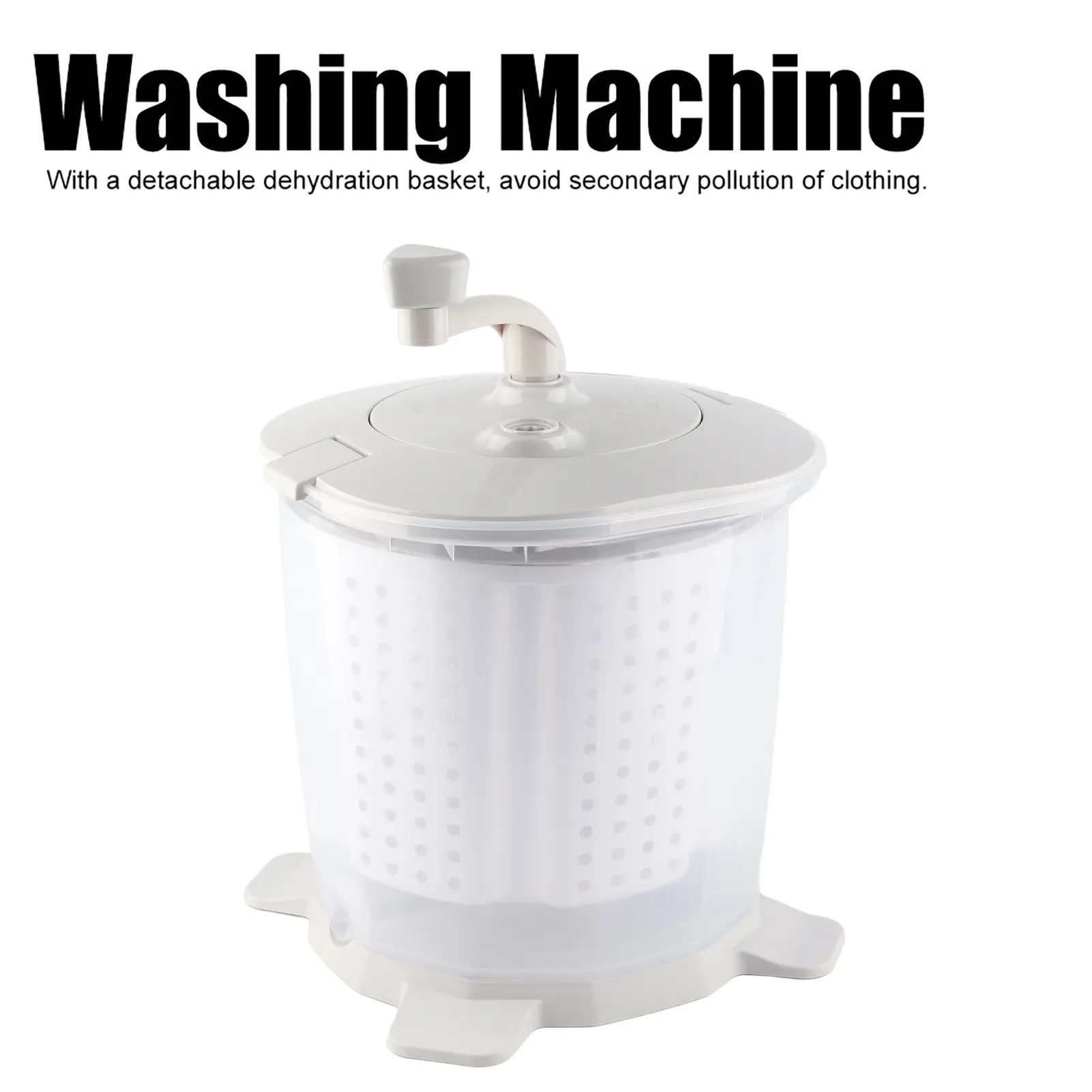 Mini Portable Manual Operation Washing Machine Underwear Laundry Washer for Home Dormitory Gray