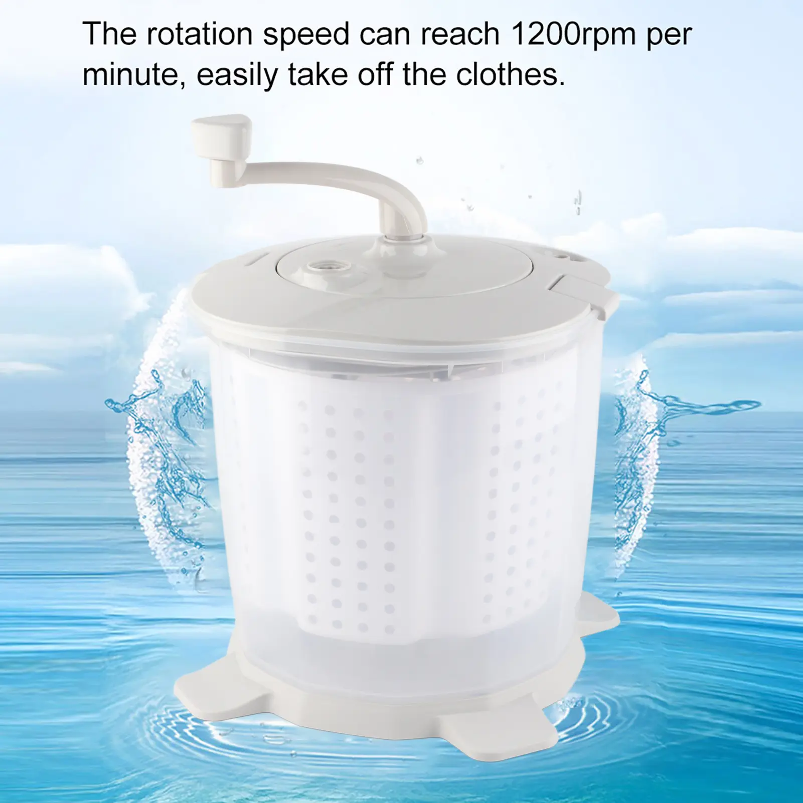 Mini Portable Manual Operation Washing Machine Underwear Laundry Washer for Home Dormitory Gray