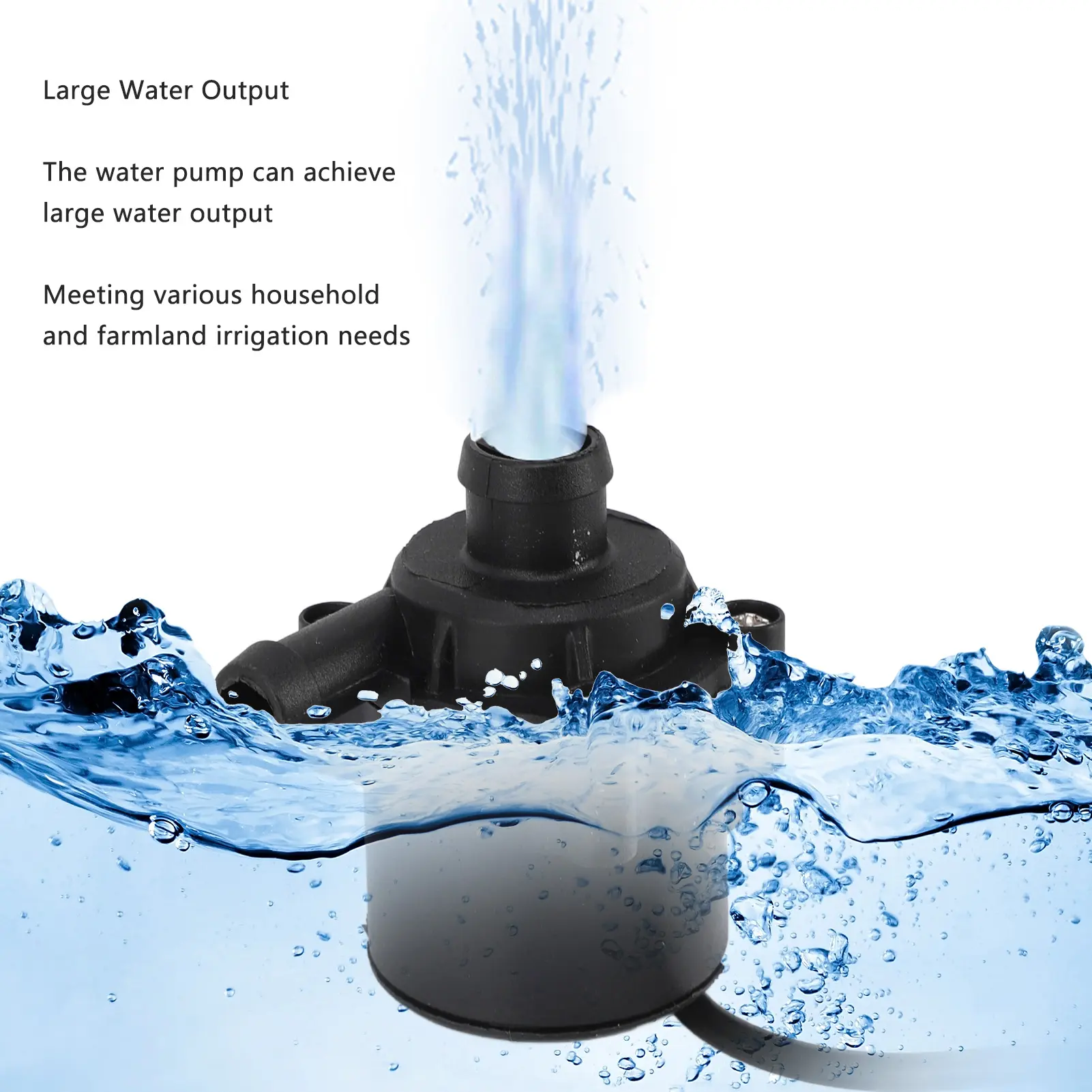 50W Solar Powered Water Pump Solar Panel Kit 24 Hour Operation Solar Panel Water Fountain Pump Kit with Switch Adjustment for Bi