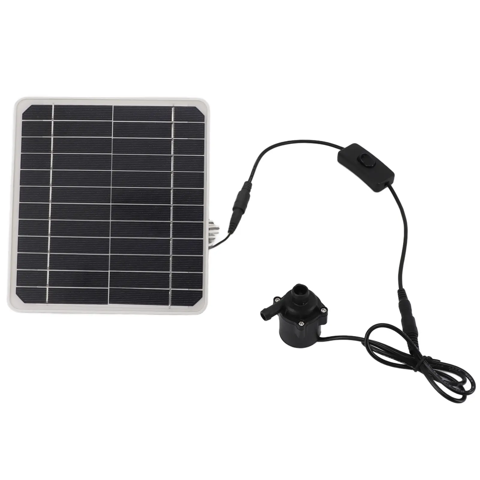 50W Solar Powered Water Pump Solar Panel Kit 24 Hour Operation Solar Panel Water Fountain Pump Kit with Switch Adjustment for Bi